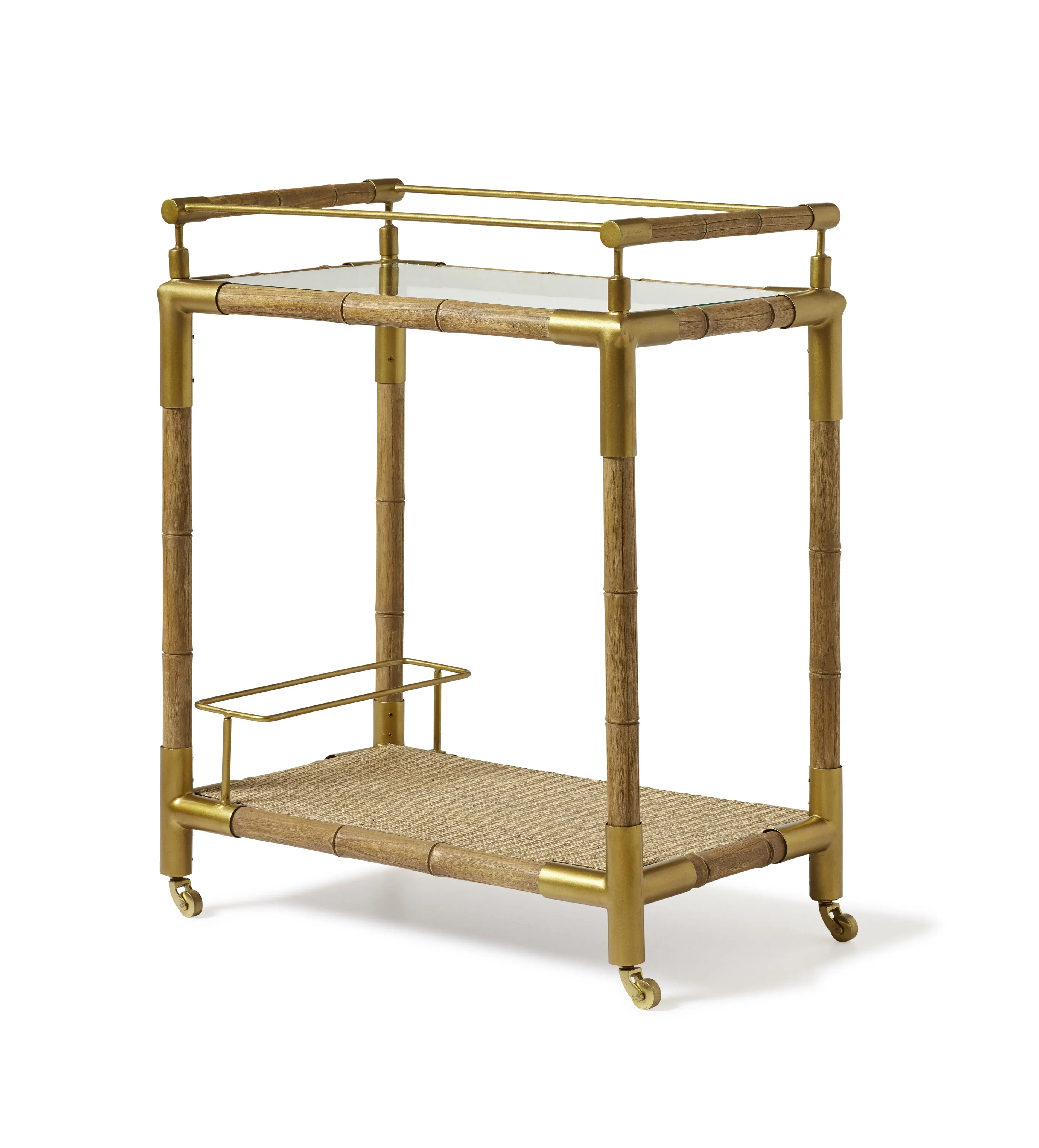 2-Tier Drinks Trolley - Natural, Wood alternate view