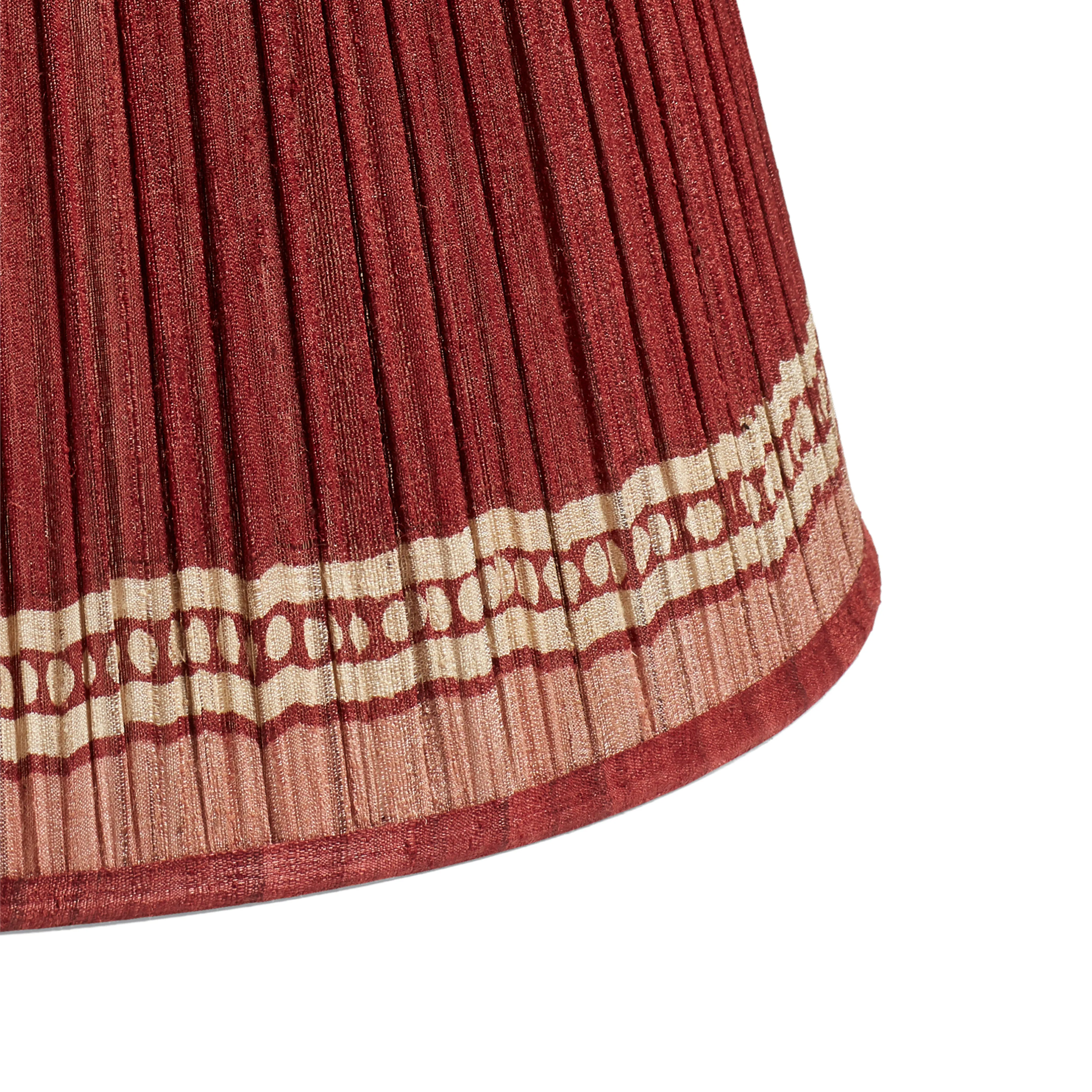 35cm Pleated Lampshade - Blood Orange, Silk product