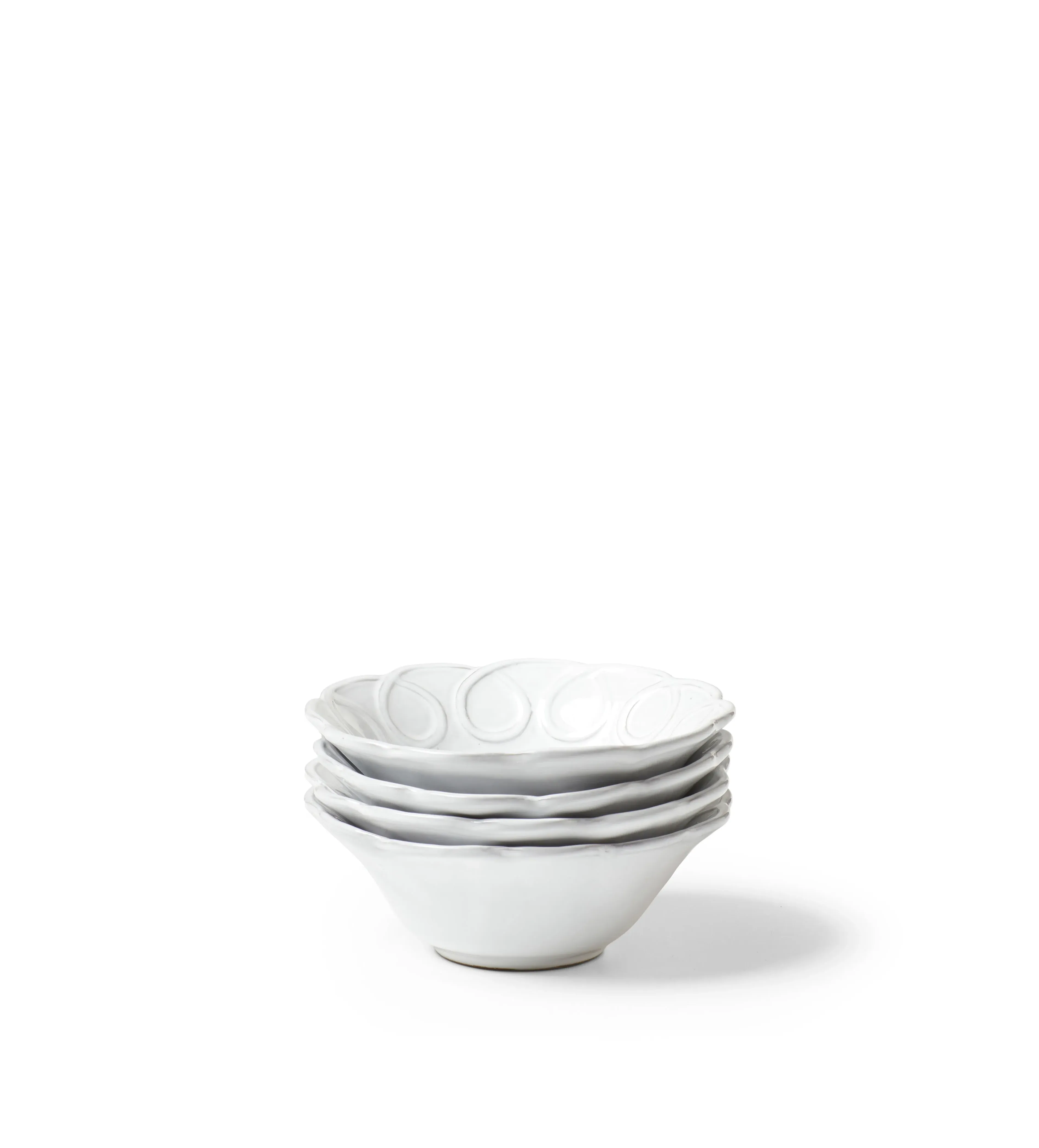 4-Piece Cereal Bowl Set - White, Ceramic by OKA, alternate view