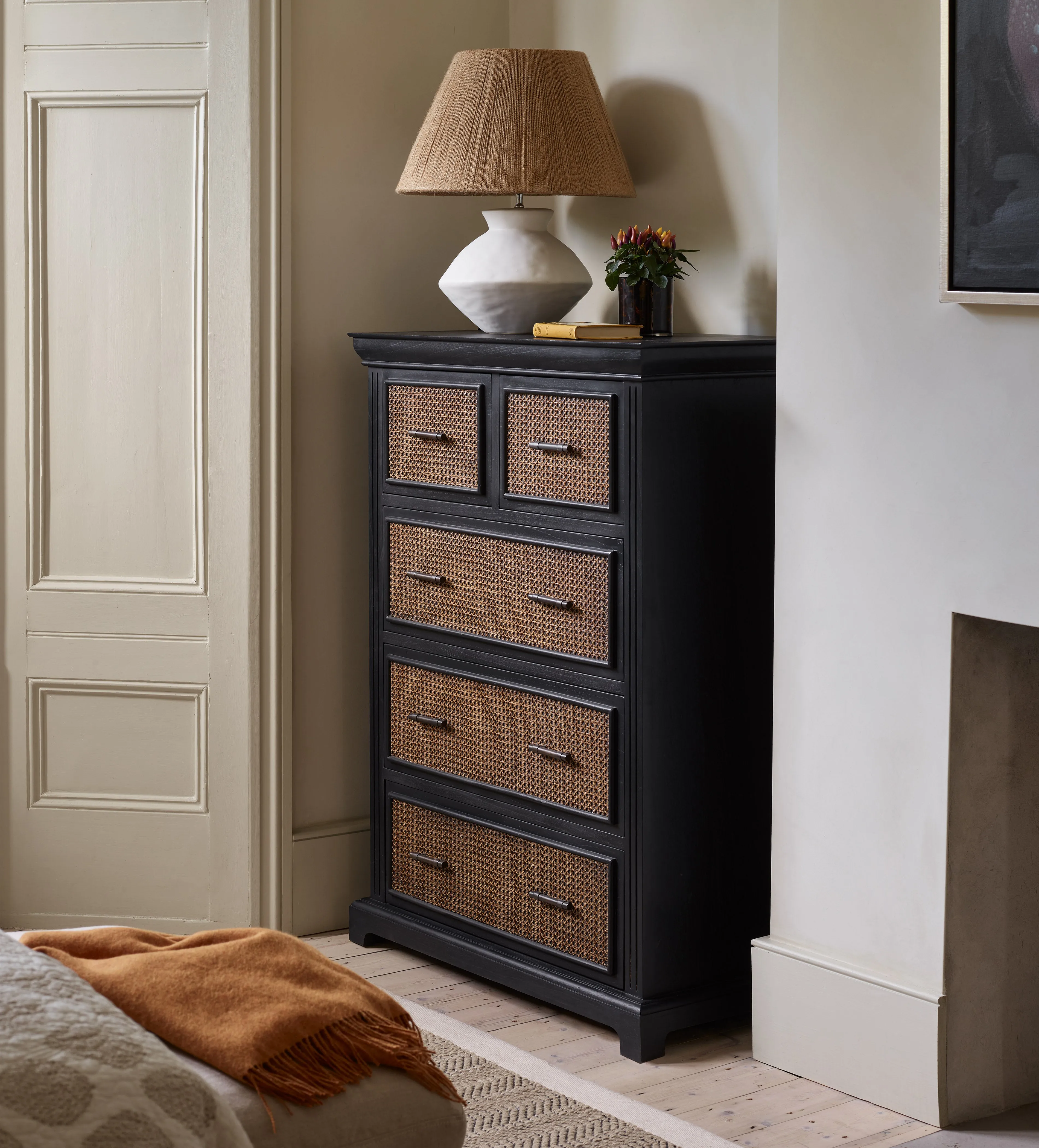 5-Drawer Chest of Drawers - Ebony, Bayur Wood by OKA