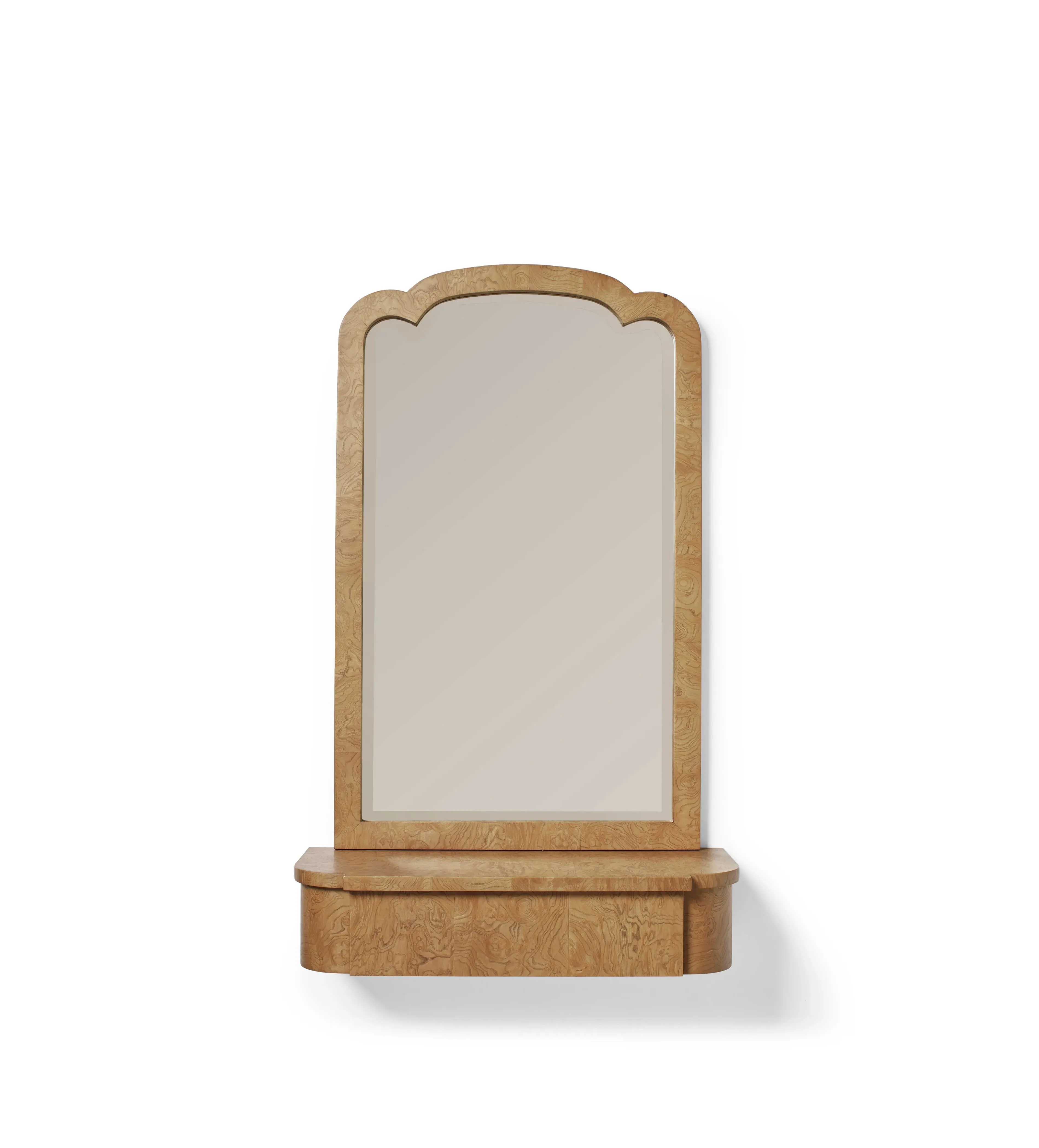 Ada Console Wall Mirror with Drawer - Warm Burl alternate view