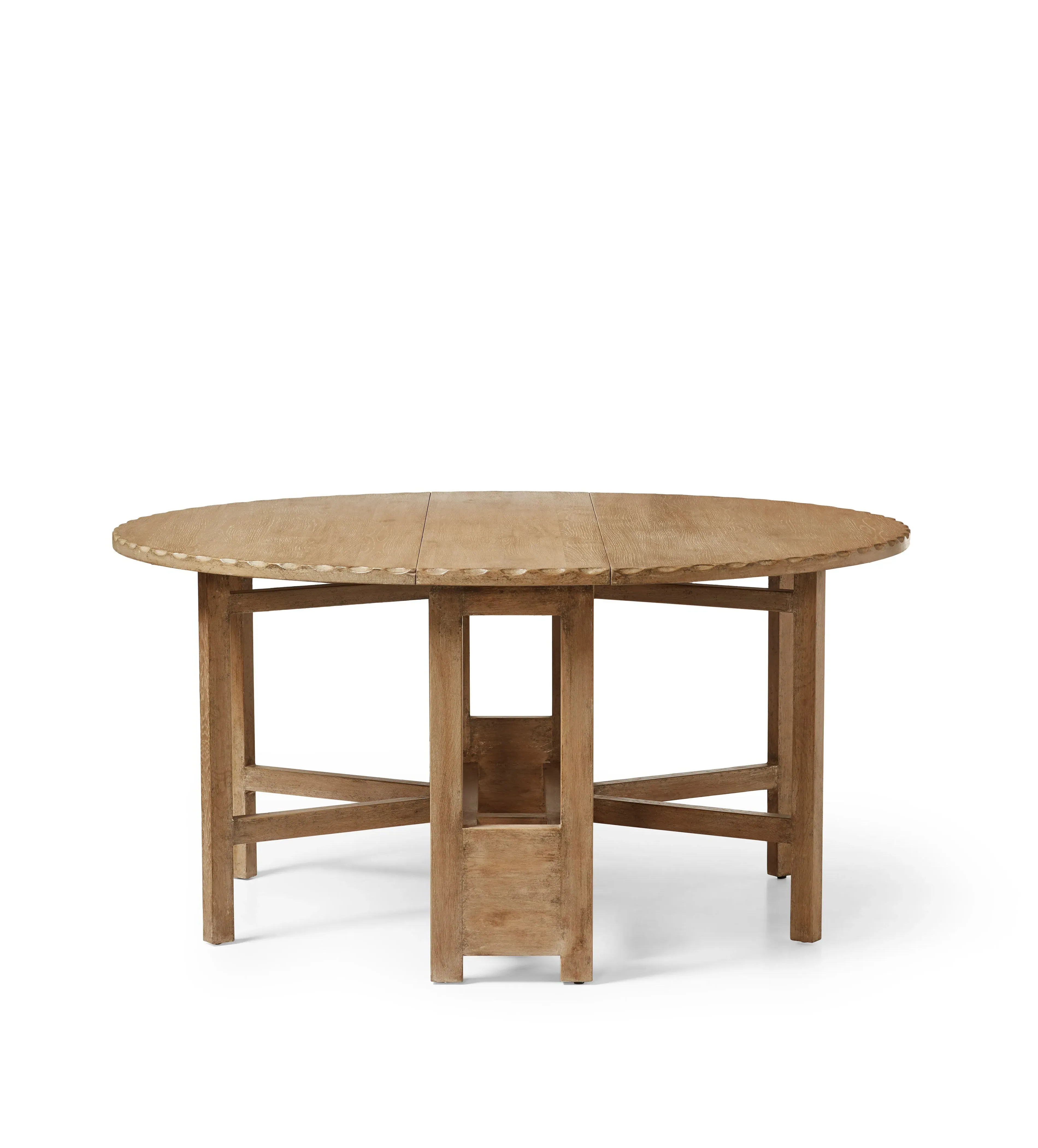 Aderyn Drop-Leaf Dining Table - Aged Elm by OKA, alternate view