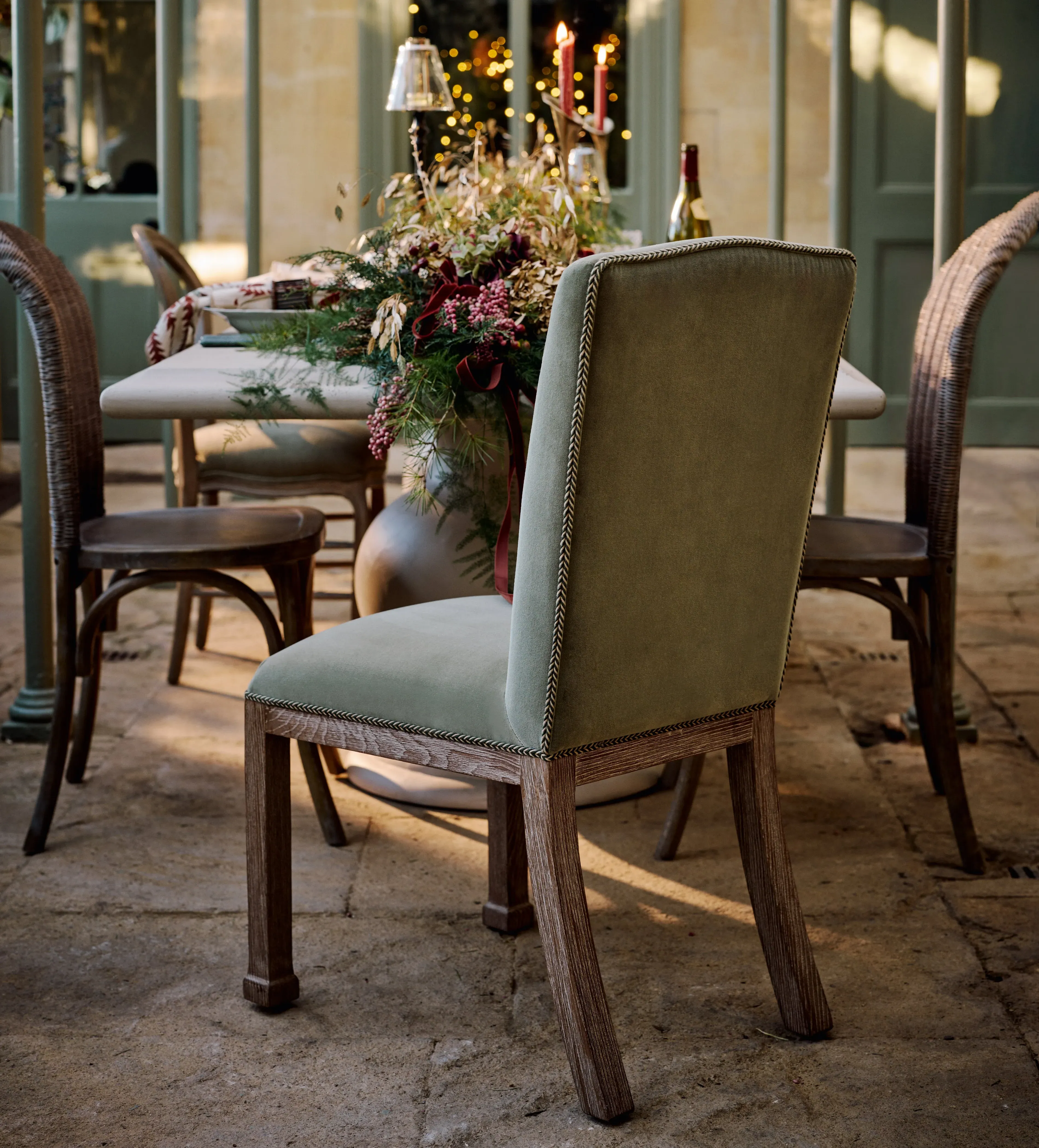 Anwen Velvet Dining Chair - Lichen product