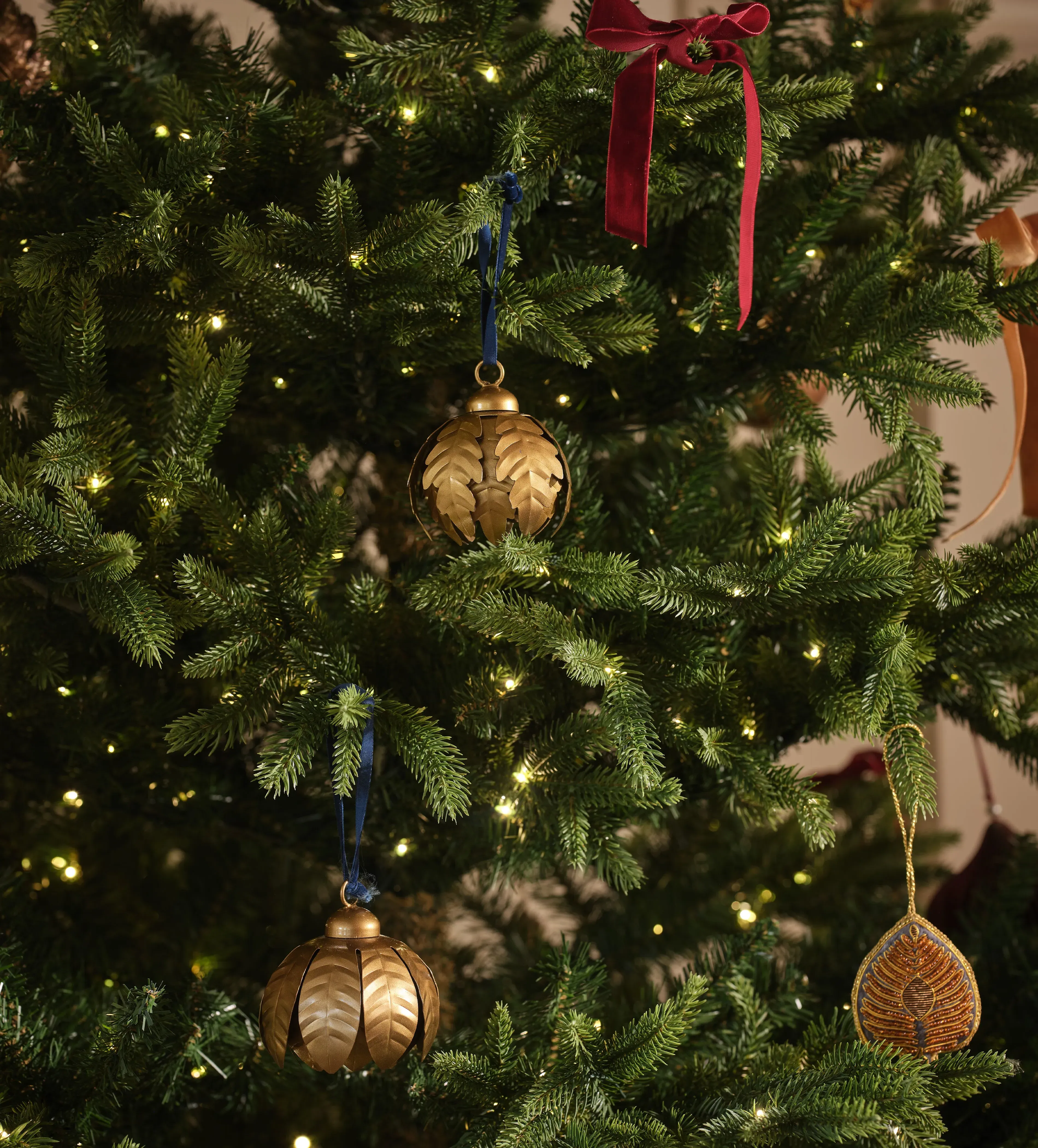 Arbora Baubles Pair - Antique Gold, Iron by OKA