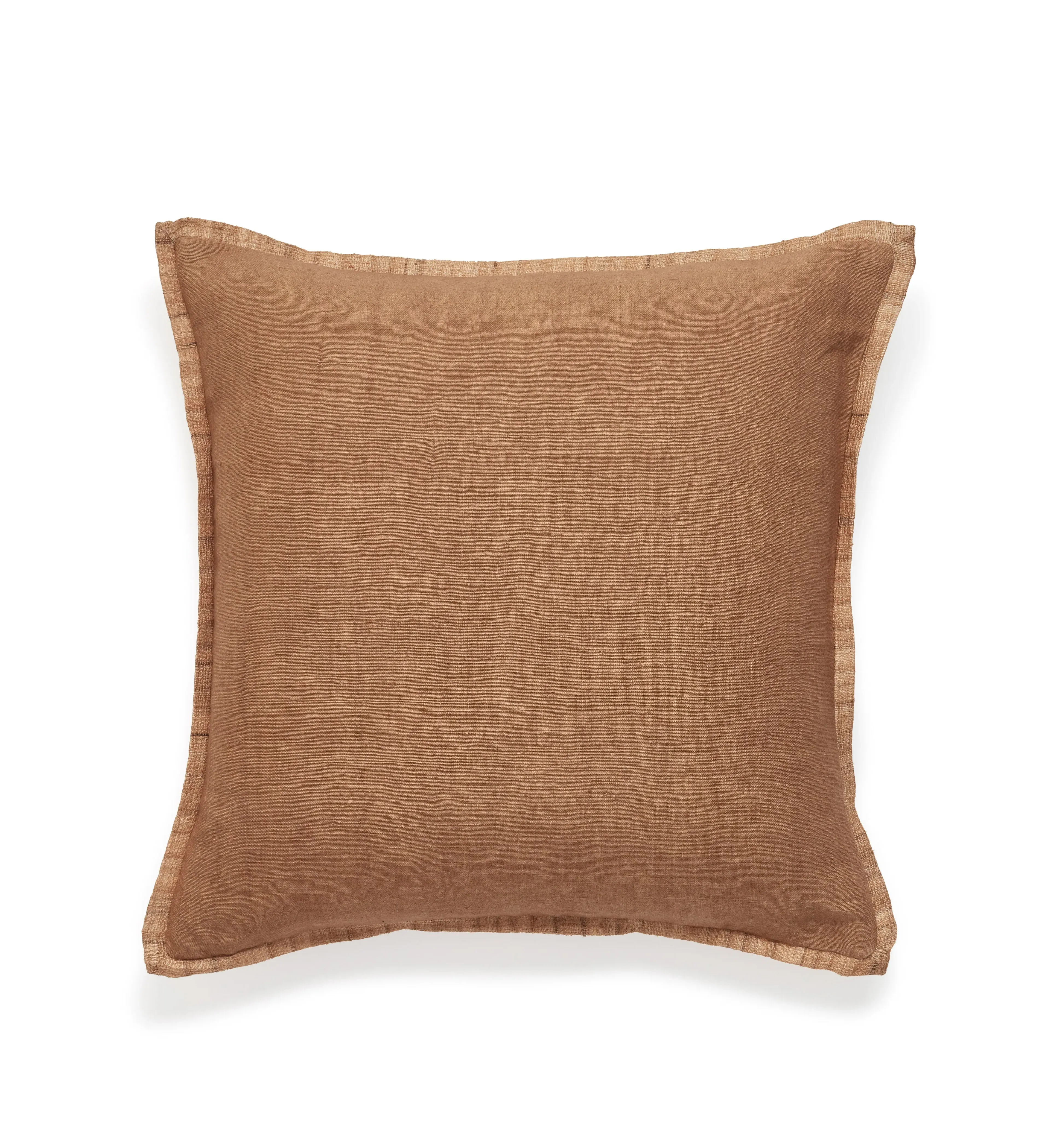 Archibald Cushion Cover with Silk Flange - Terracotta, Linen alternate view