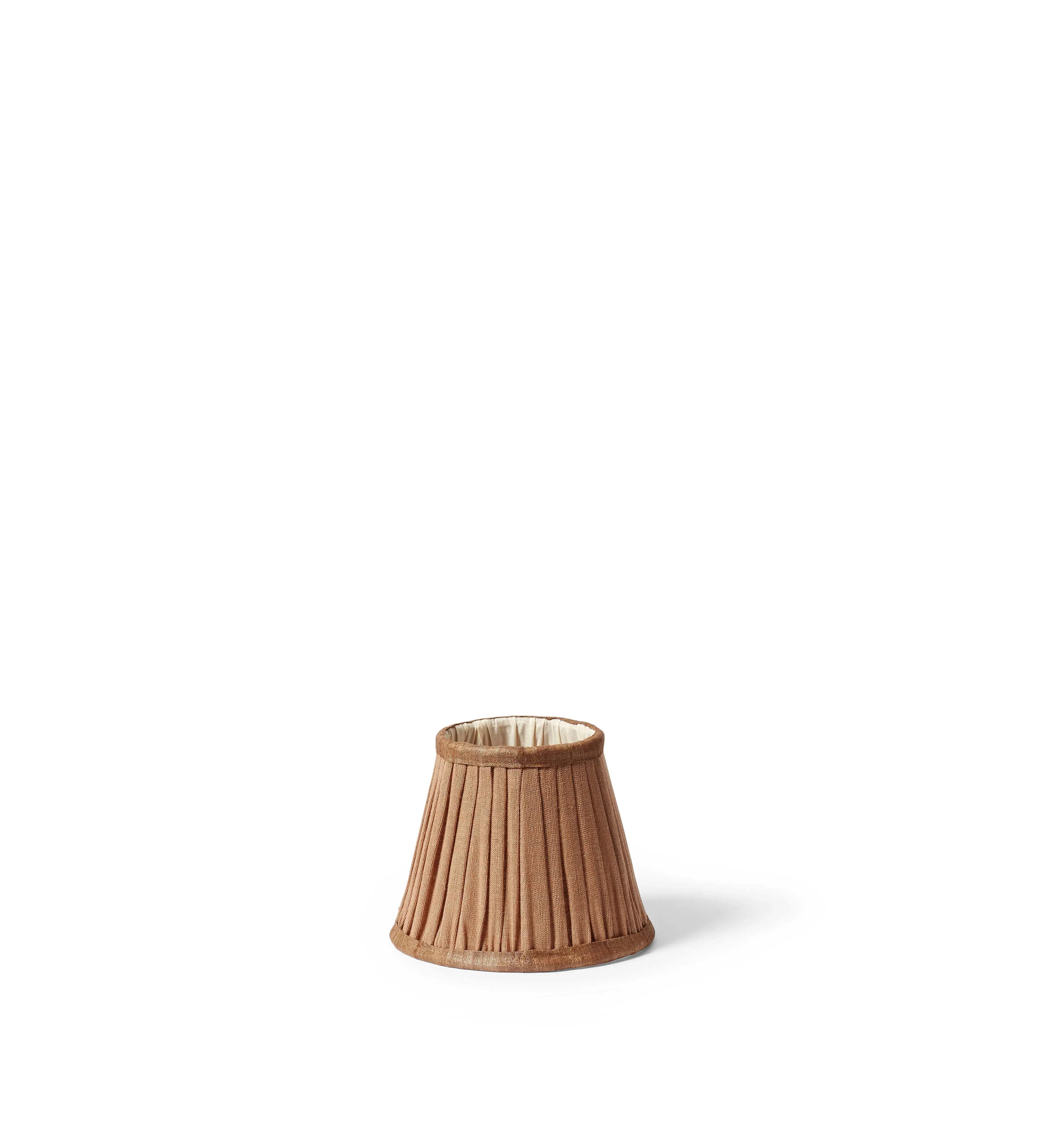 Archibald Pleated Lampshade 17cm - Apricot, Linen by OKA, alternate view