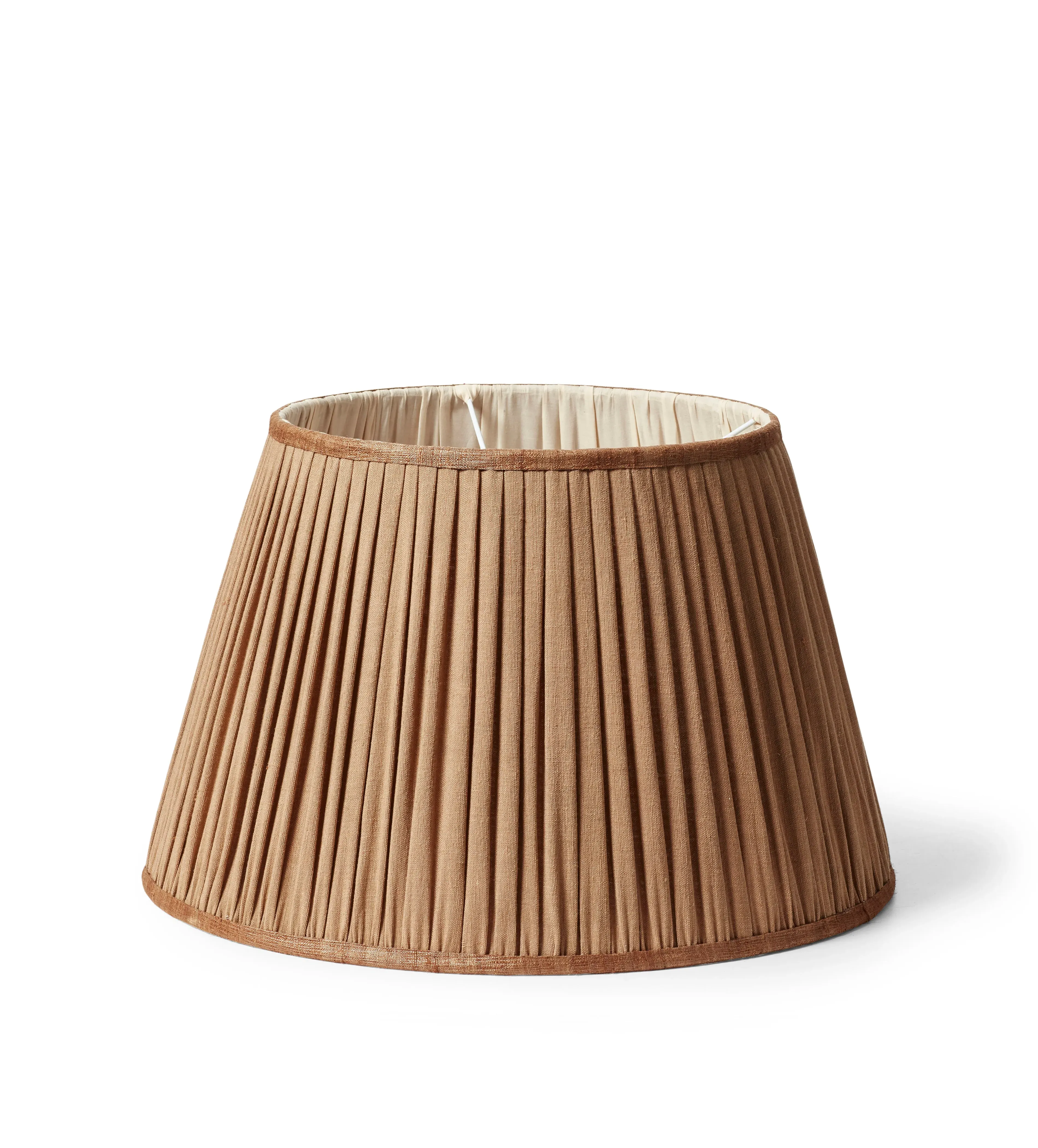 Archibald Pleated Lampshade 50cm - Apricot, Linen by OKA, image 2
