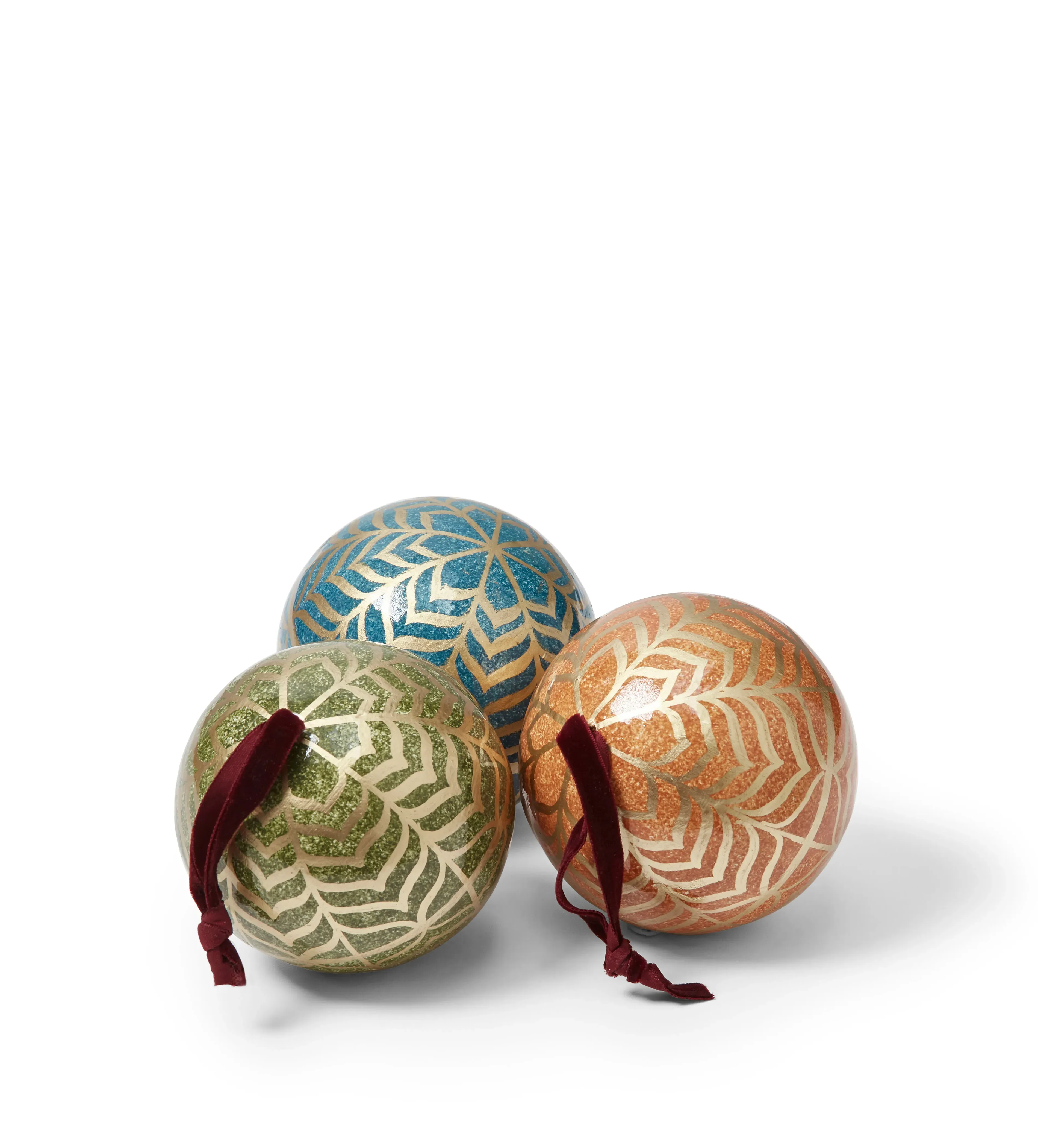 Arco Set of Three Baubles - Multi by OKA, image 2