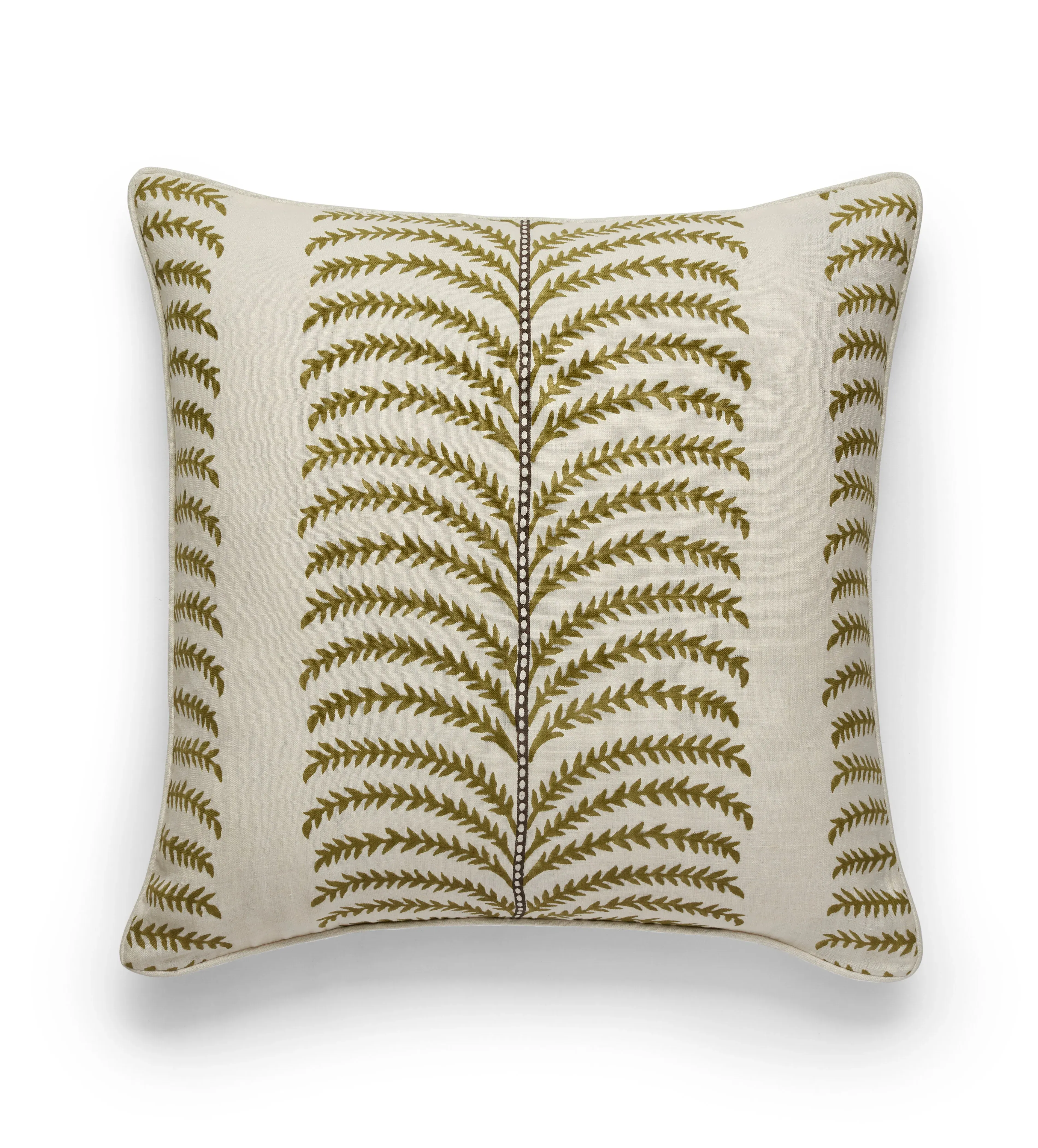 Areca Cushion Cover - Dirty Lime, Linen alternate view