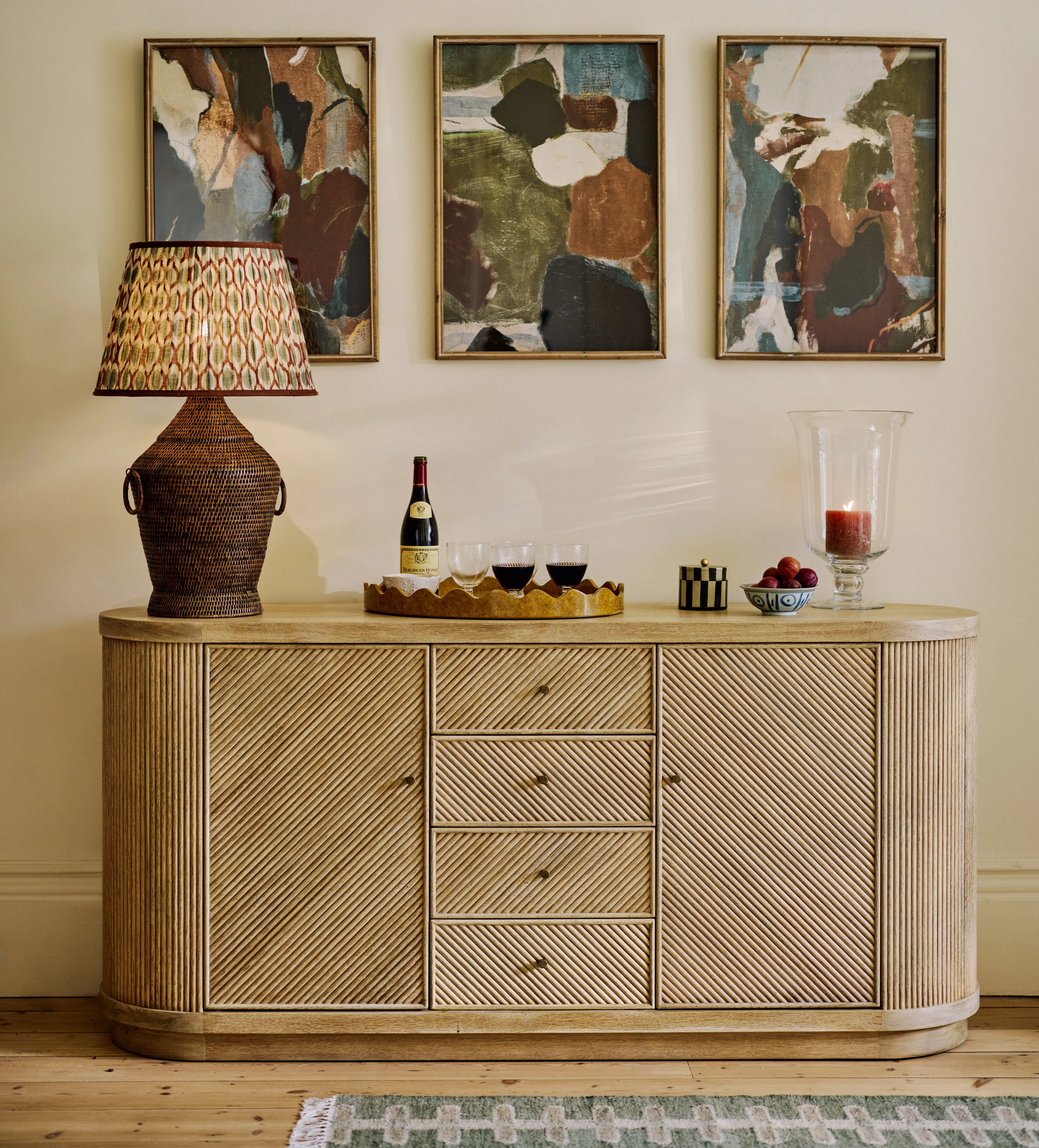 Arundo 2-Door 3-Drawer Sideboard - Weathered Oak product