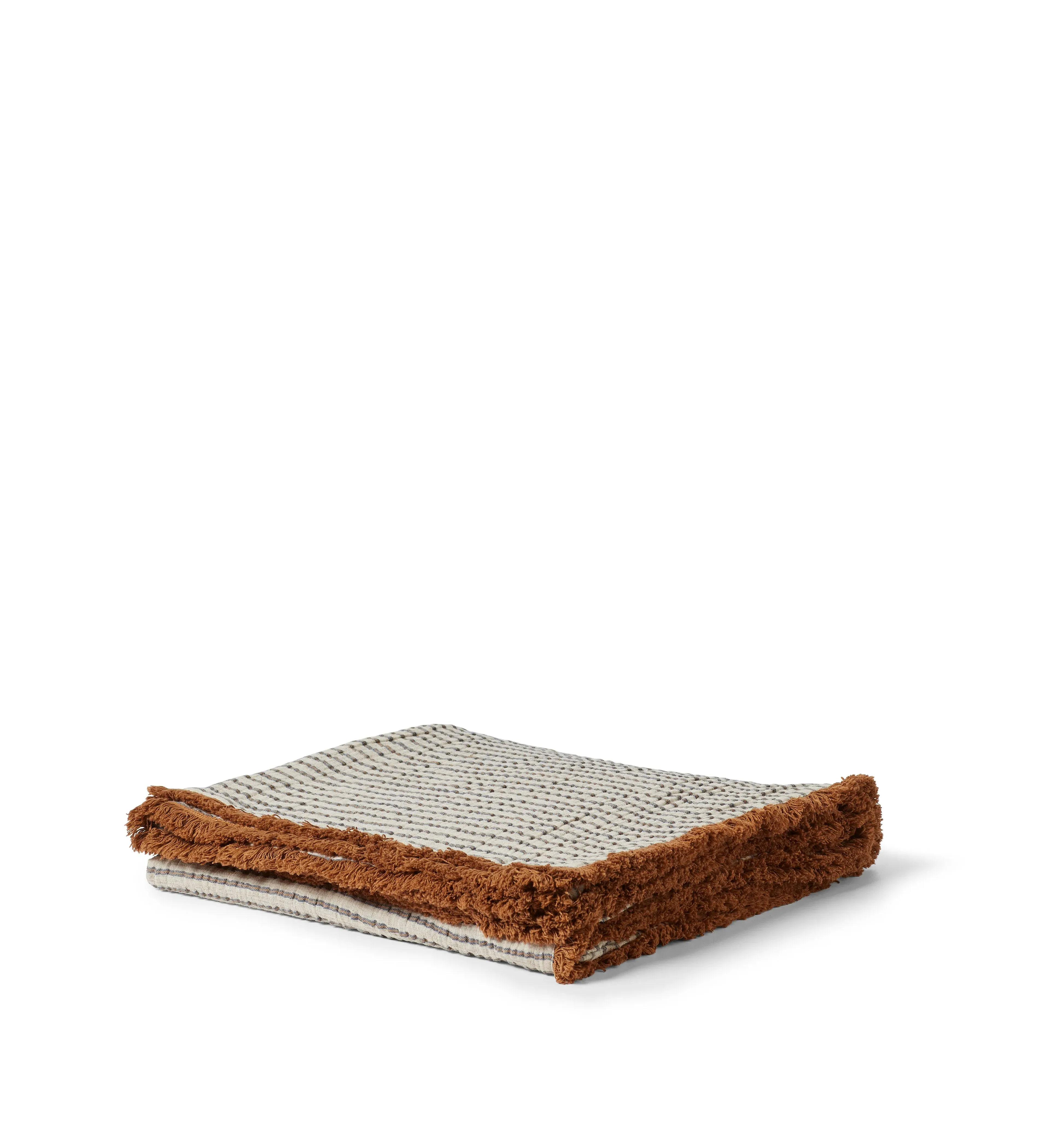 Avonlea Fringed Throw - Ochre, Linen alternate view