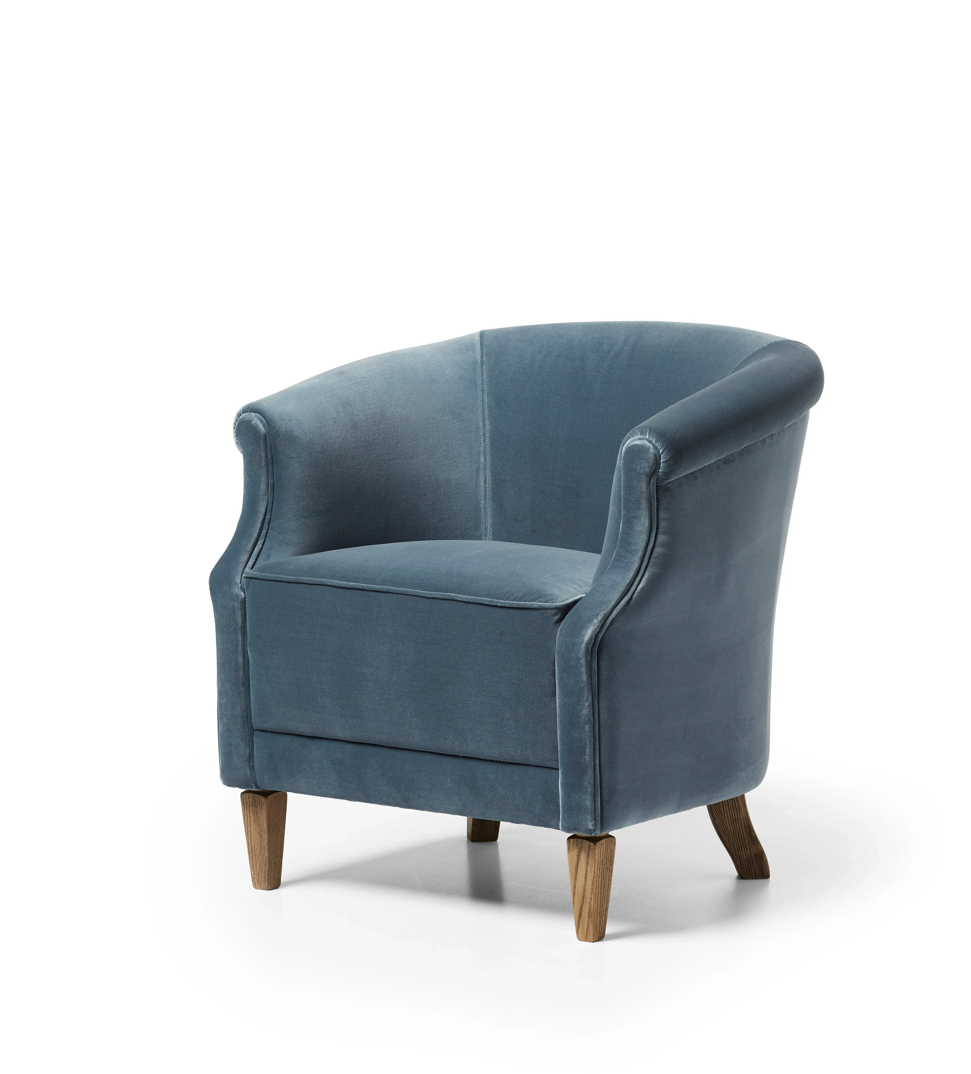 Balneus Tub Chair - Air Force Blue, Velvet alternate view