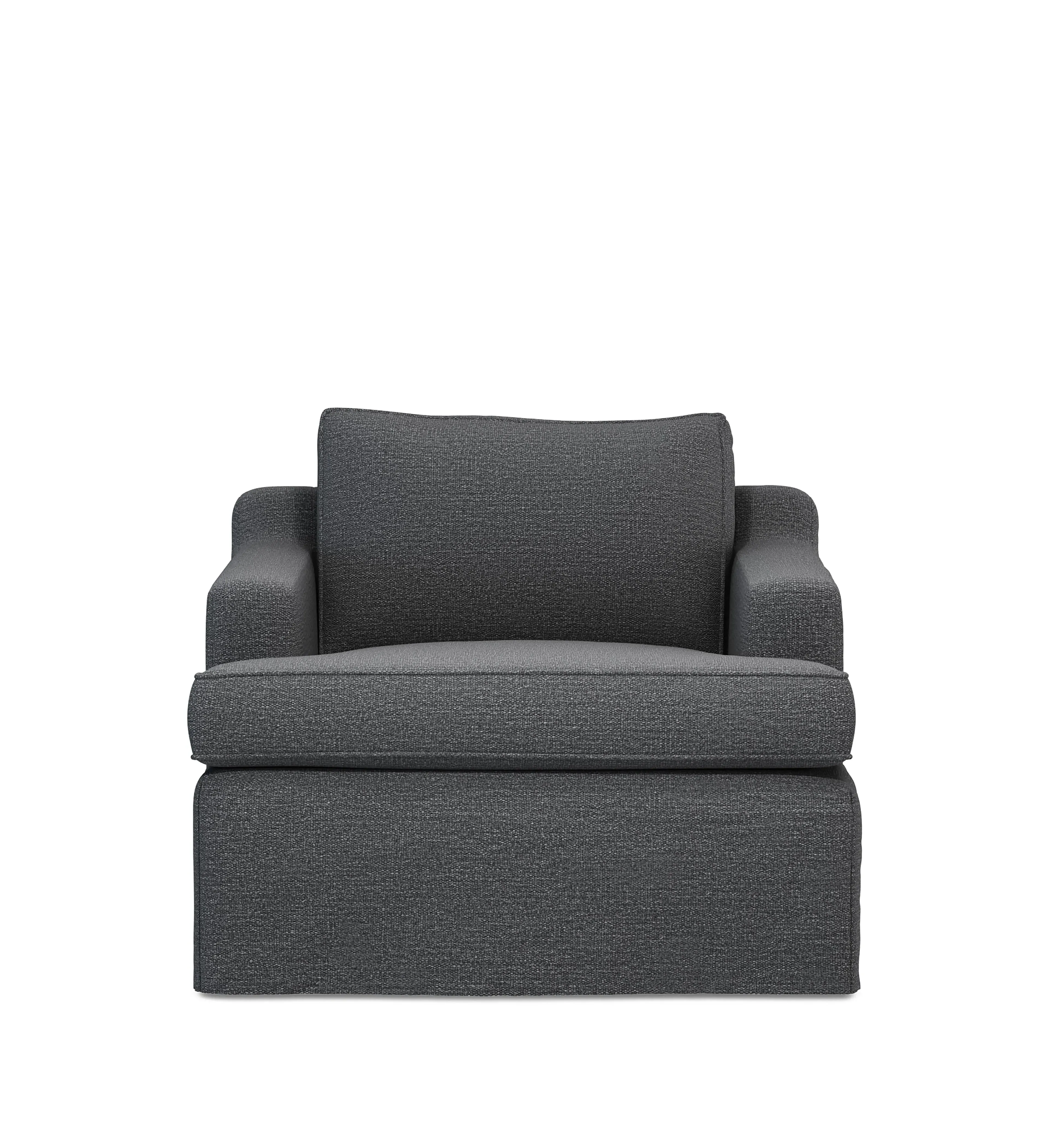 Beale Armchair Loose Cover - Anthracite, Clever Linen by OKA