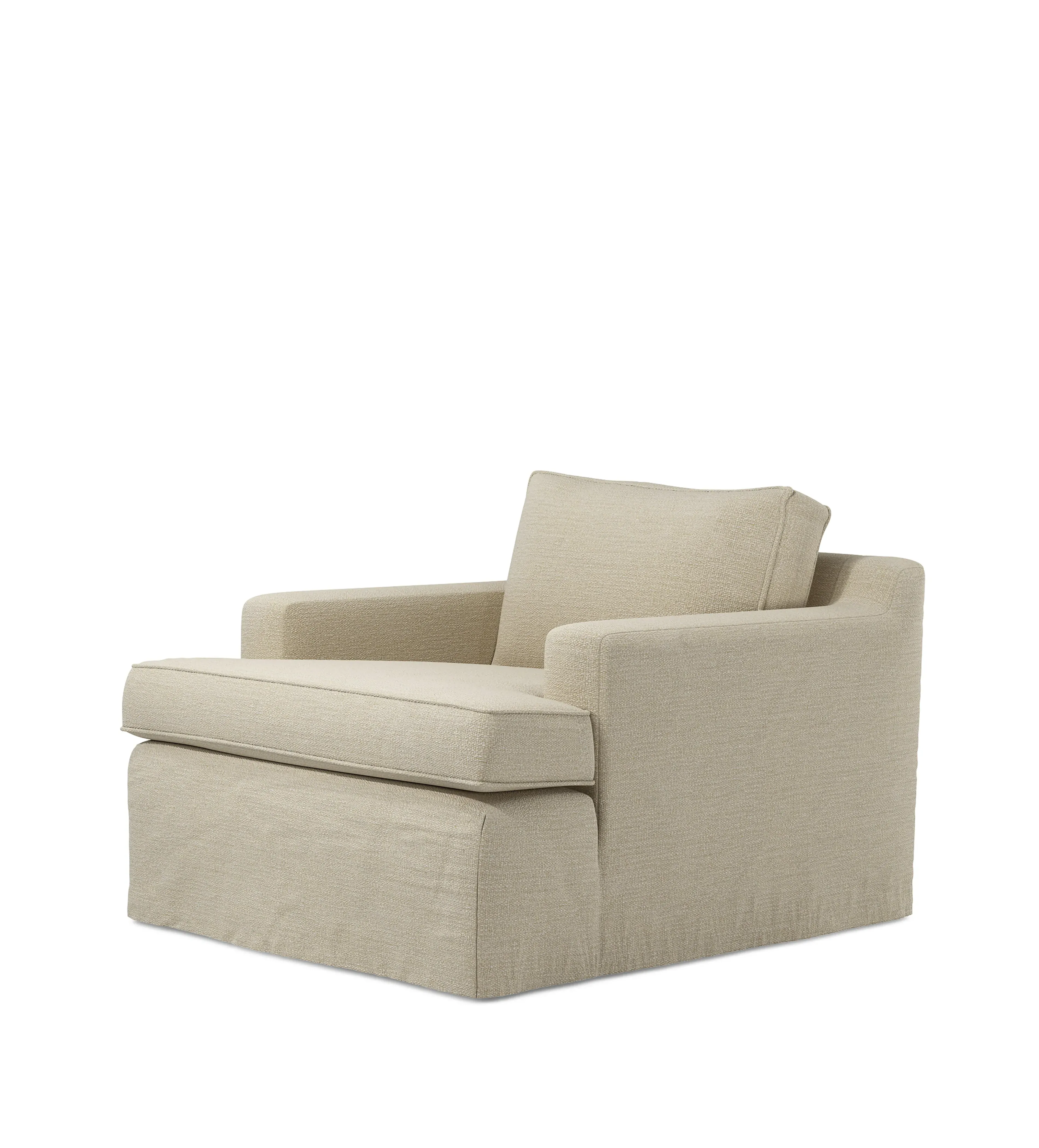 Beale Armchair Loose Cover - Dove, Clever Linen by OKA, alternate view