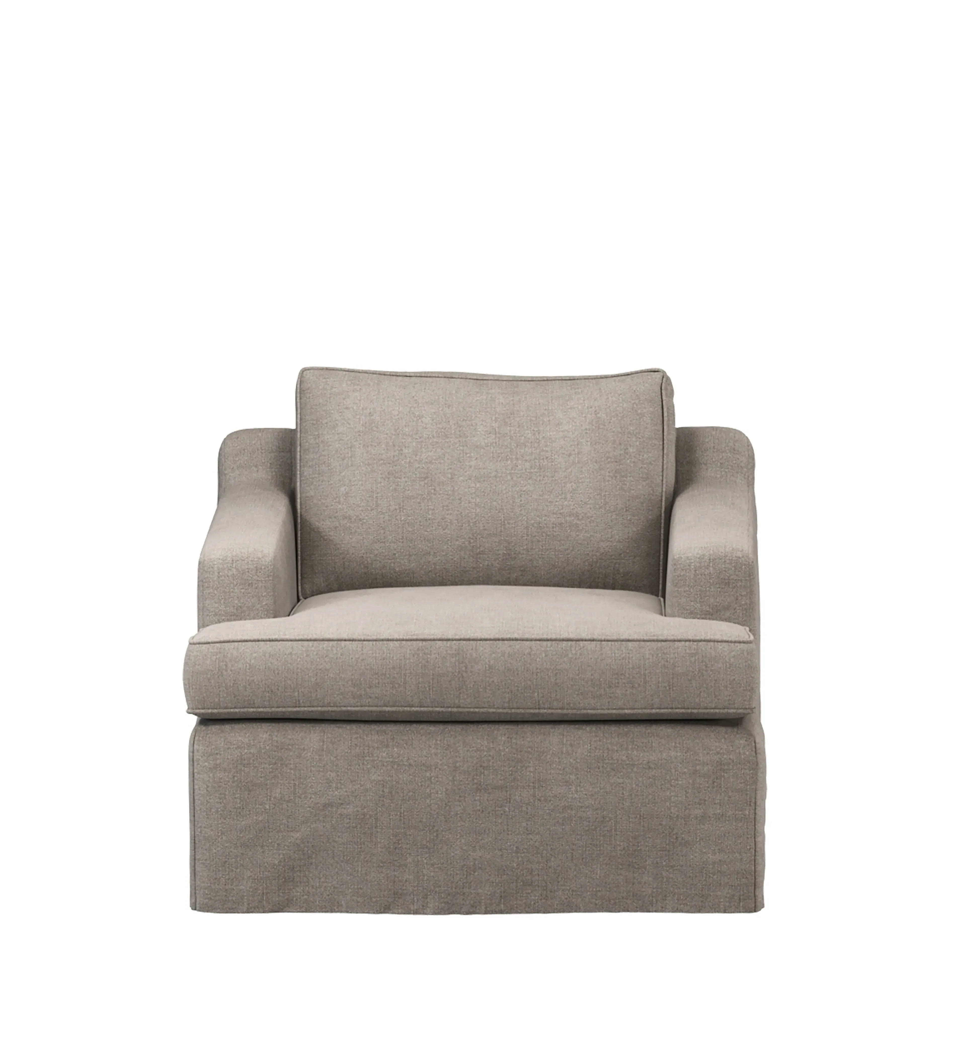 Beale Armchair Loose Cover - Dyed Flax, Stonewash Linen by OKA