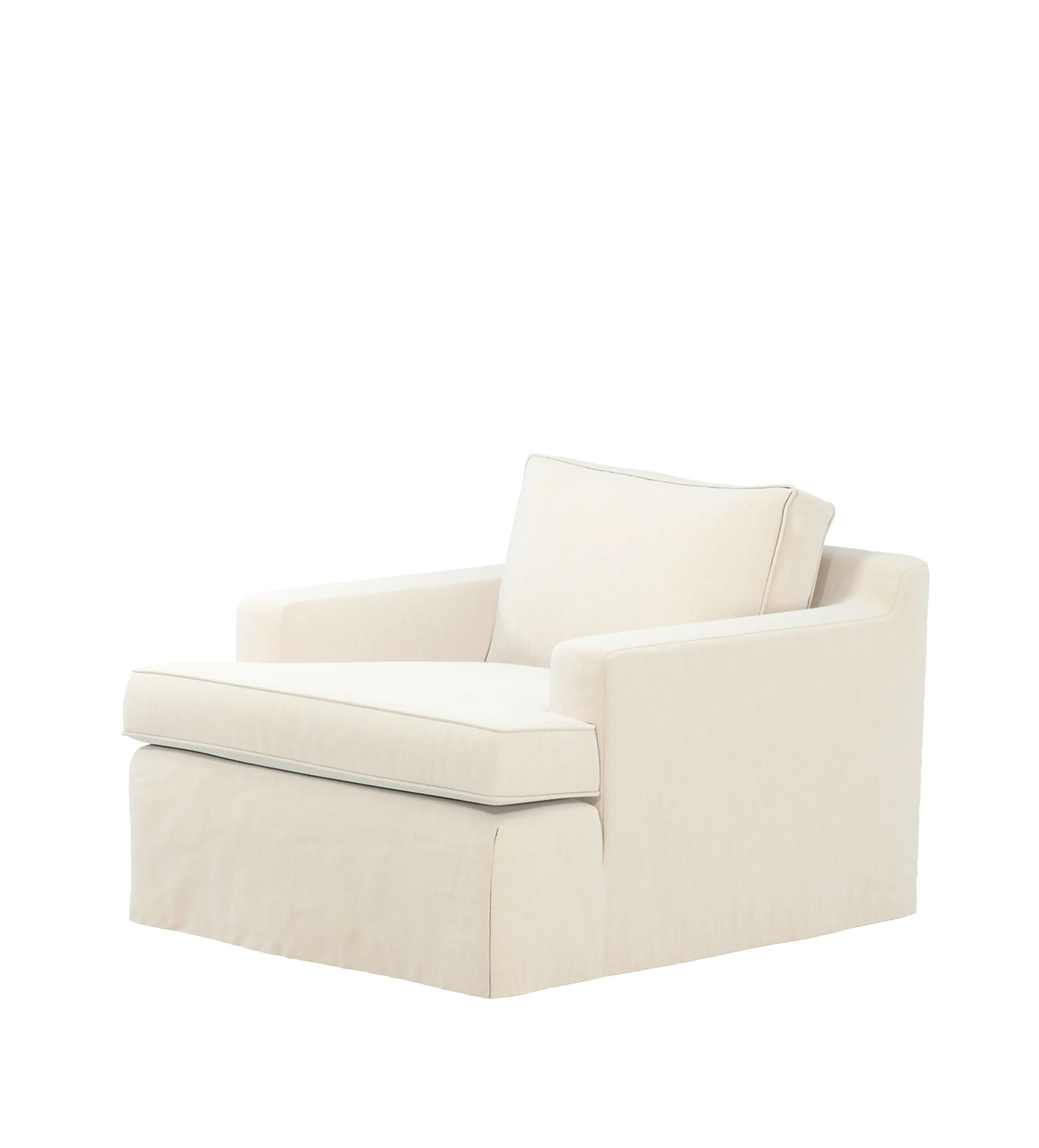 Beale Armchair Loose Cover - Dyed Oyster, Stonewash Linen by OKA, image 2