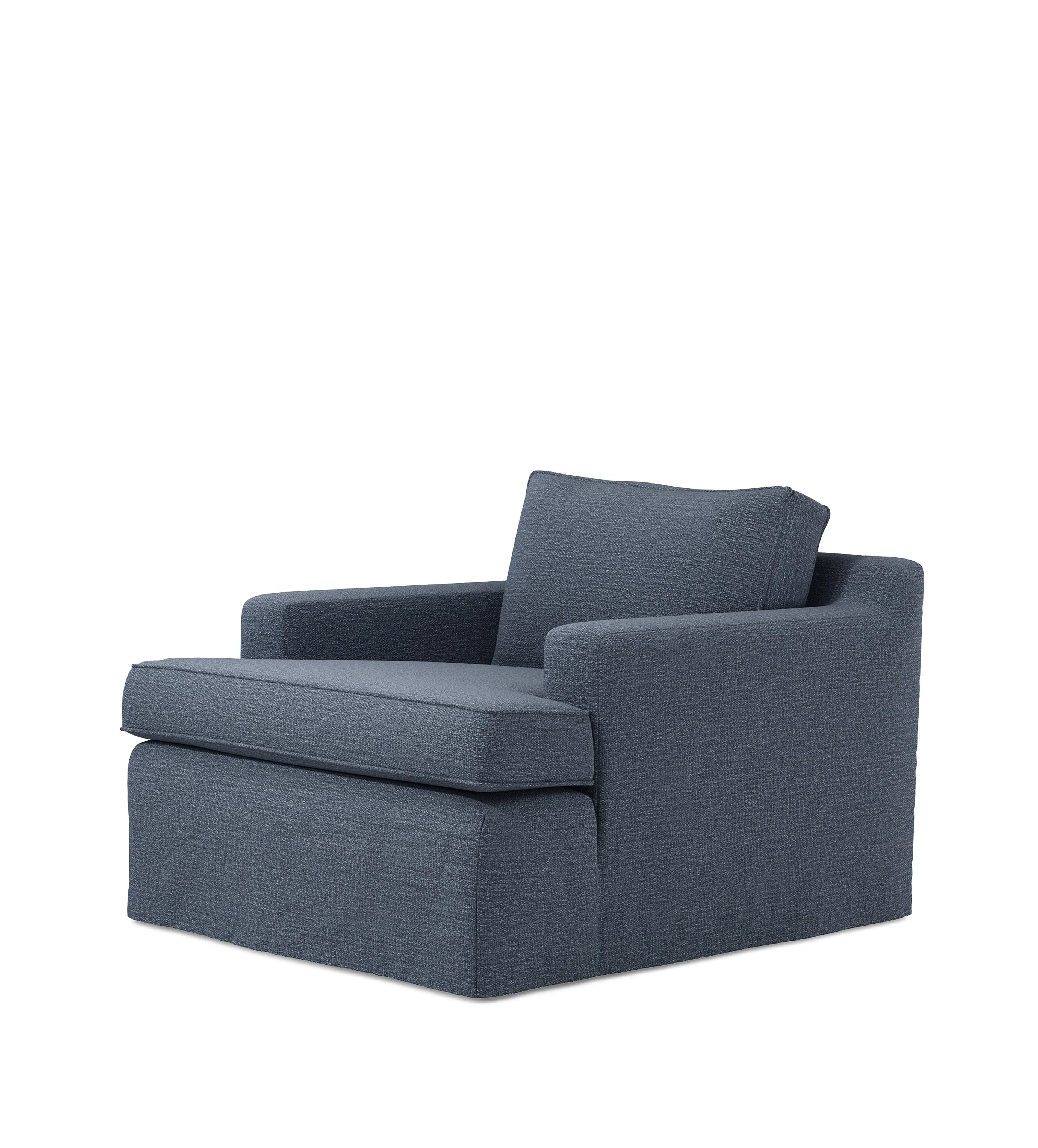 Beale Armchair Loose Cover - Petrol, Clever Linen by OKA, image 2