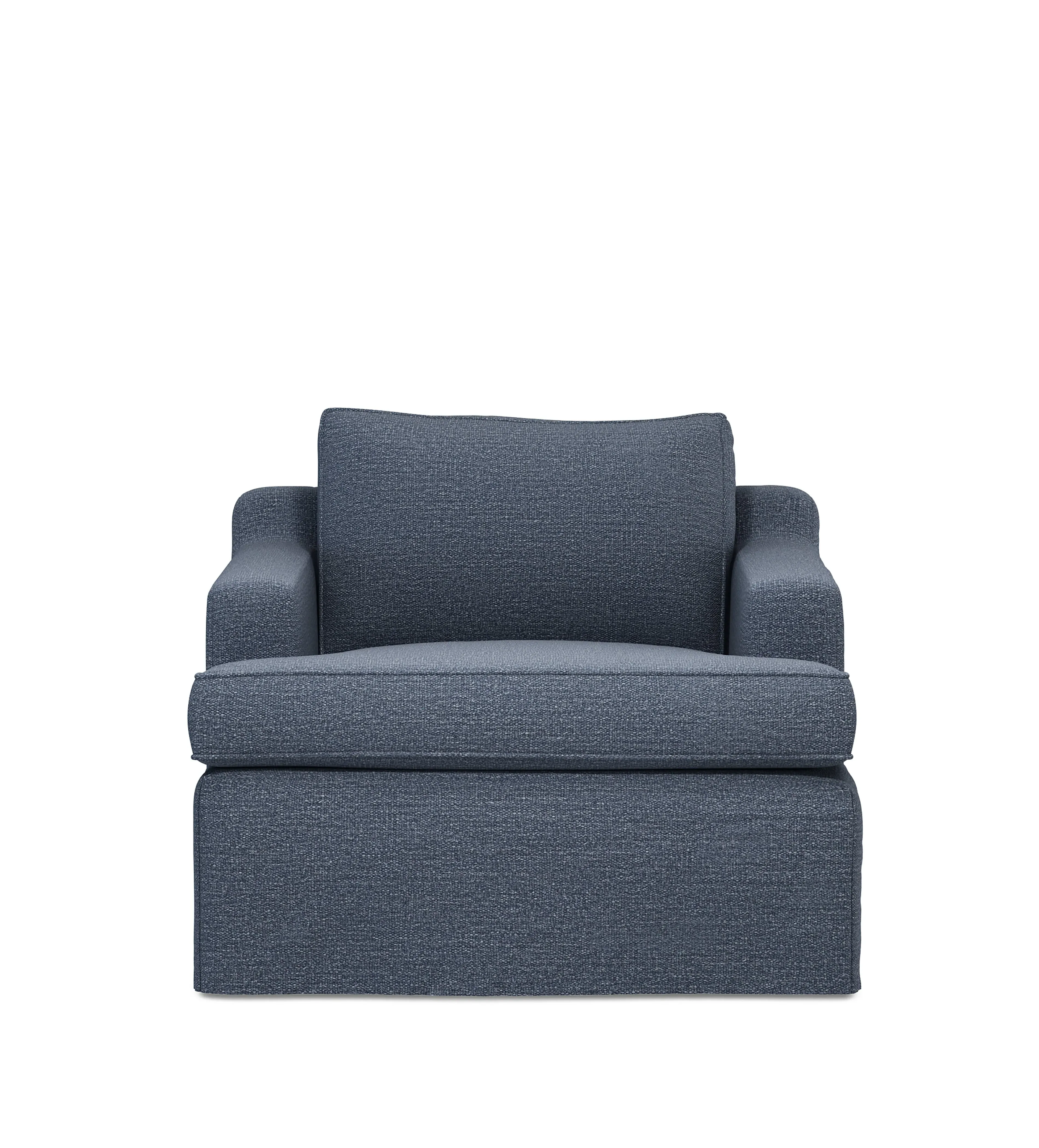 Beale Armchair Loose Cover - Petrol, Clever Linen by OKA