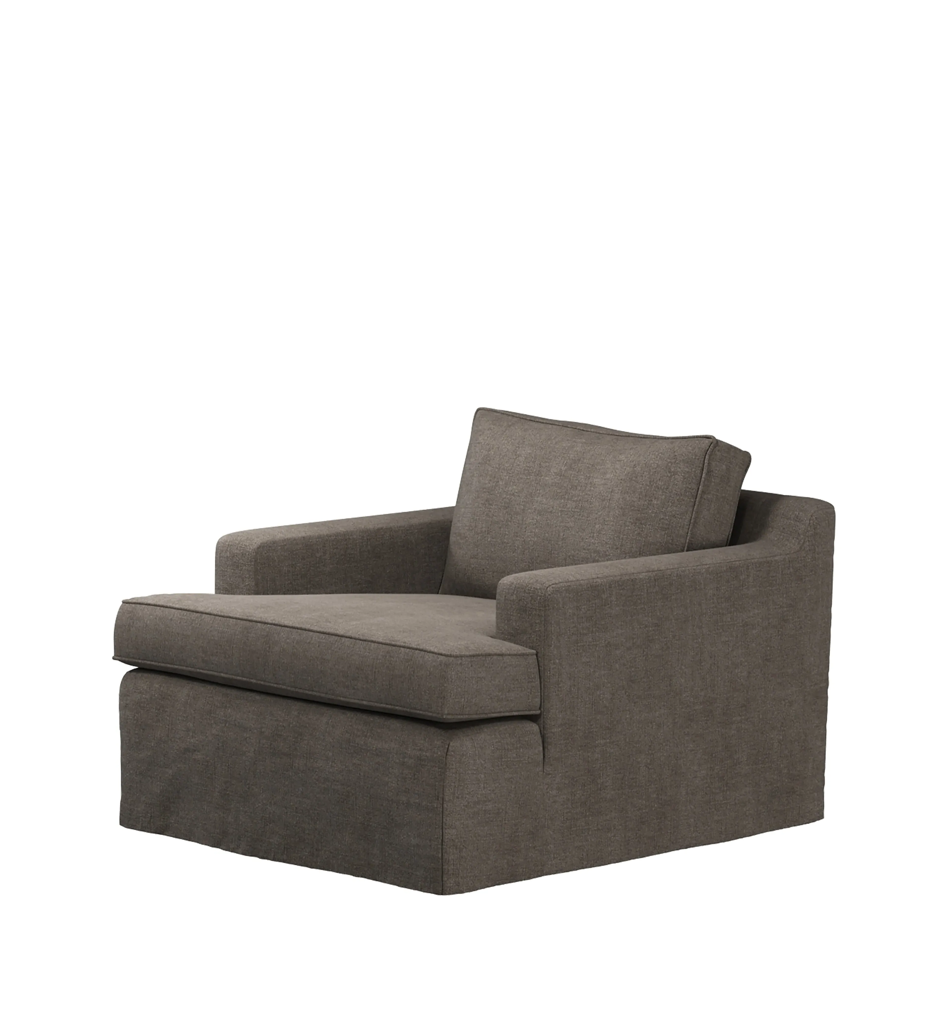 Beale Armchair Loose Cover - Walnut, Stonewash Linen by OKA, image 2
