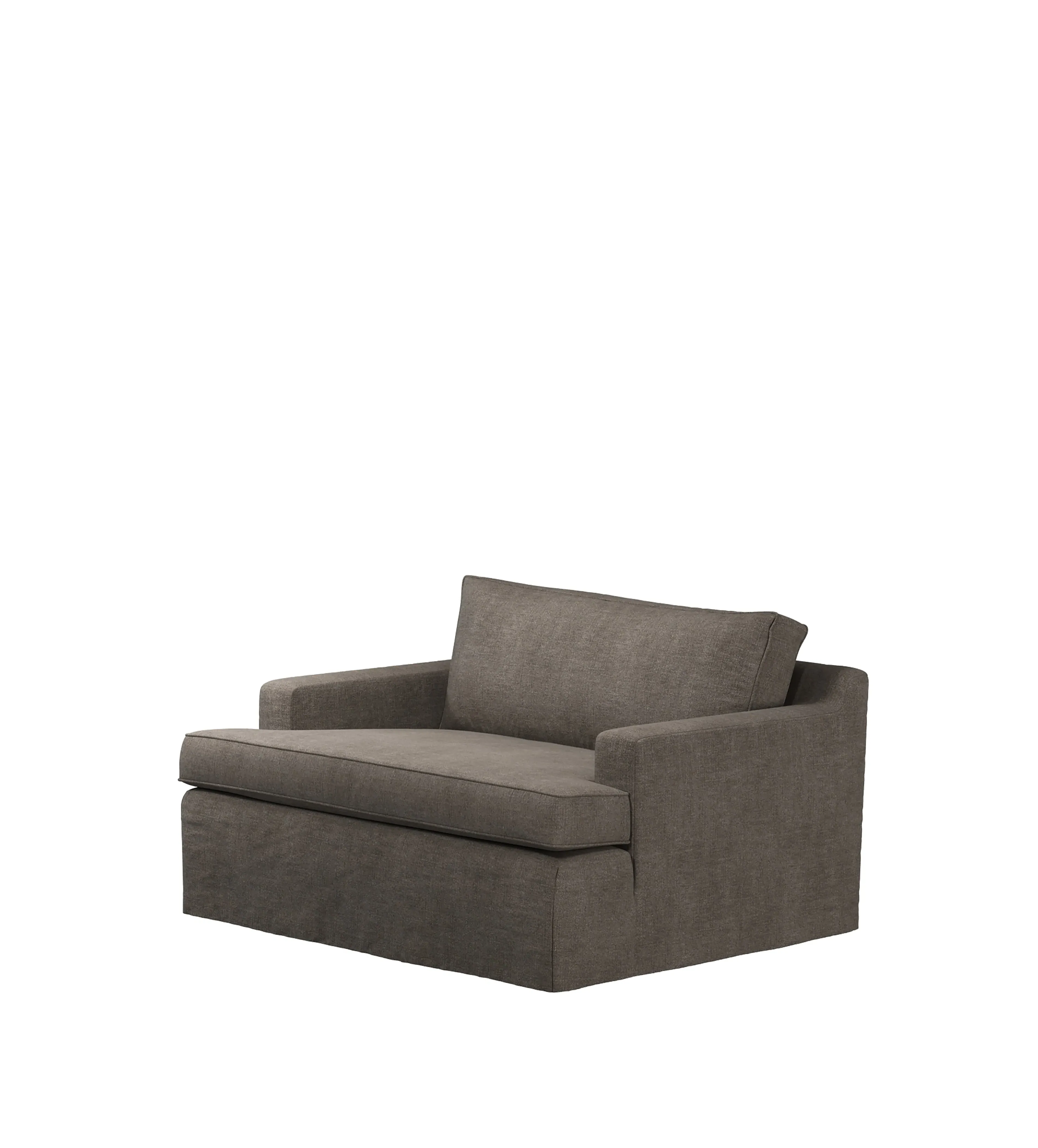 Beale Loveseat Loose Cover - Walnut, Stonewash Linen alternate view
