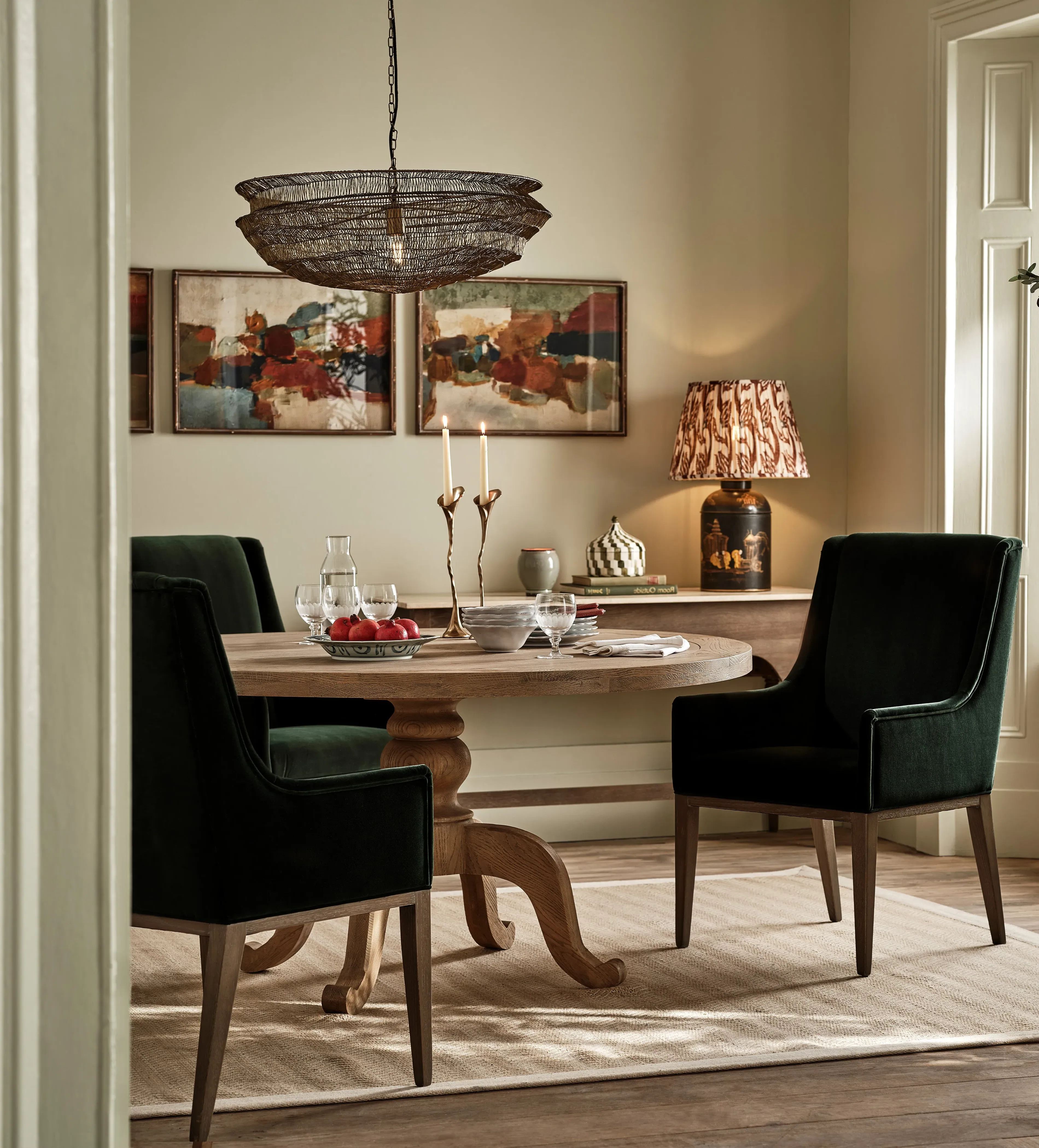 Beau Dining Chair - Midnight Green, Velvet product