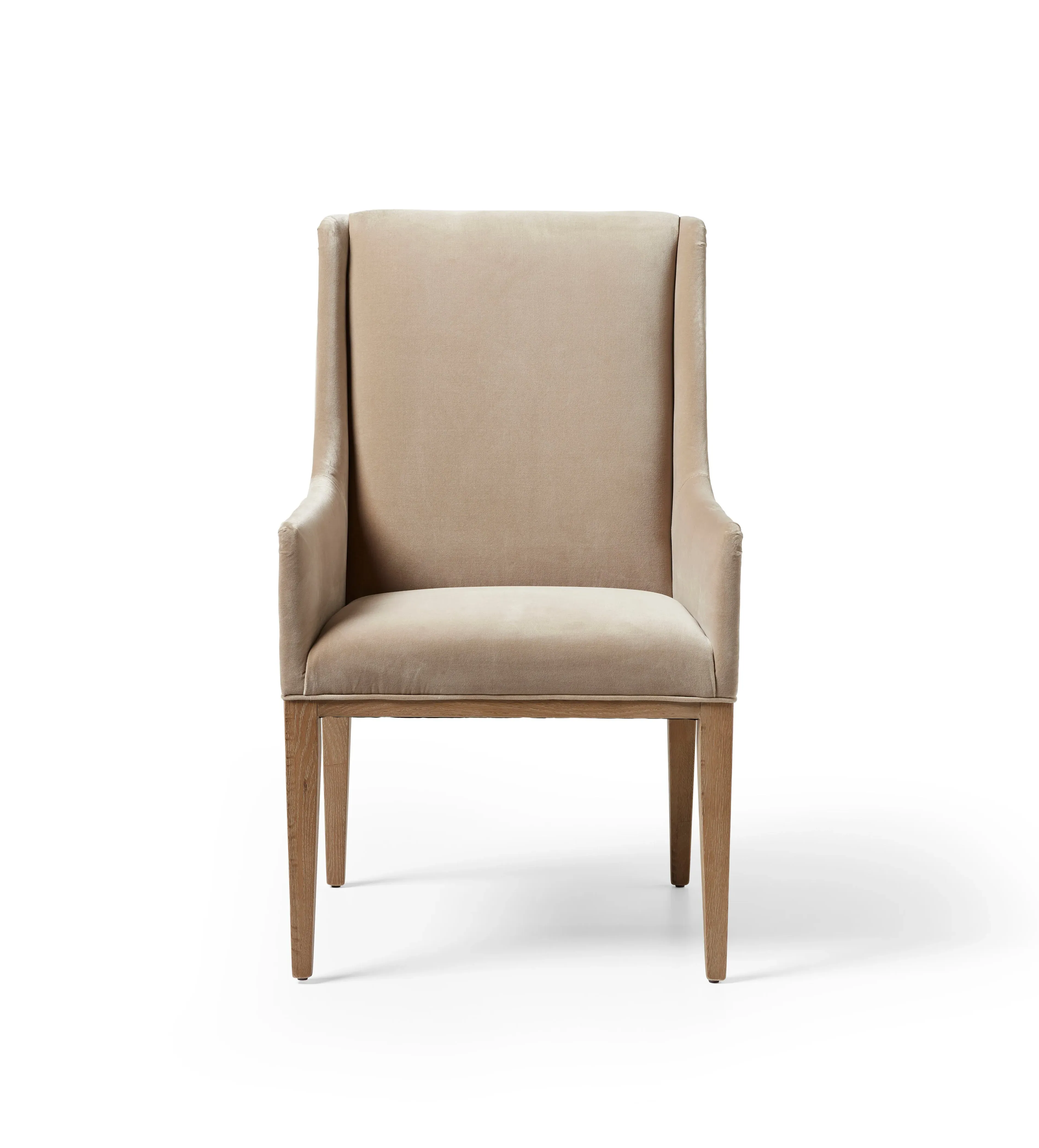 Beau Dining Chair - Porridge, Velvet by OKA