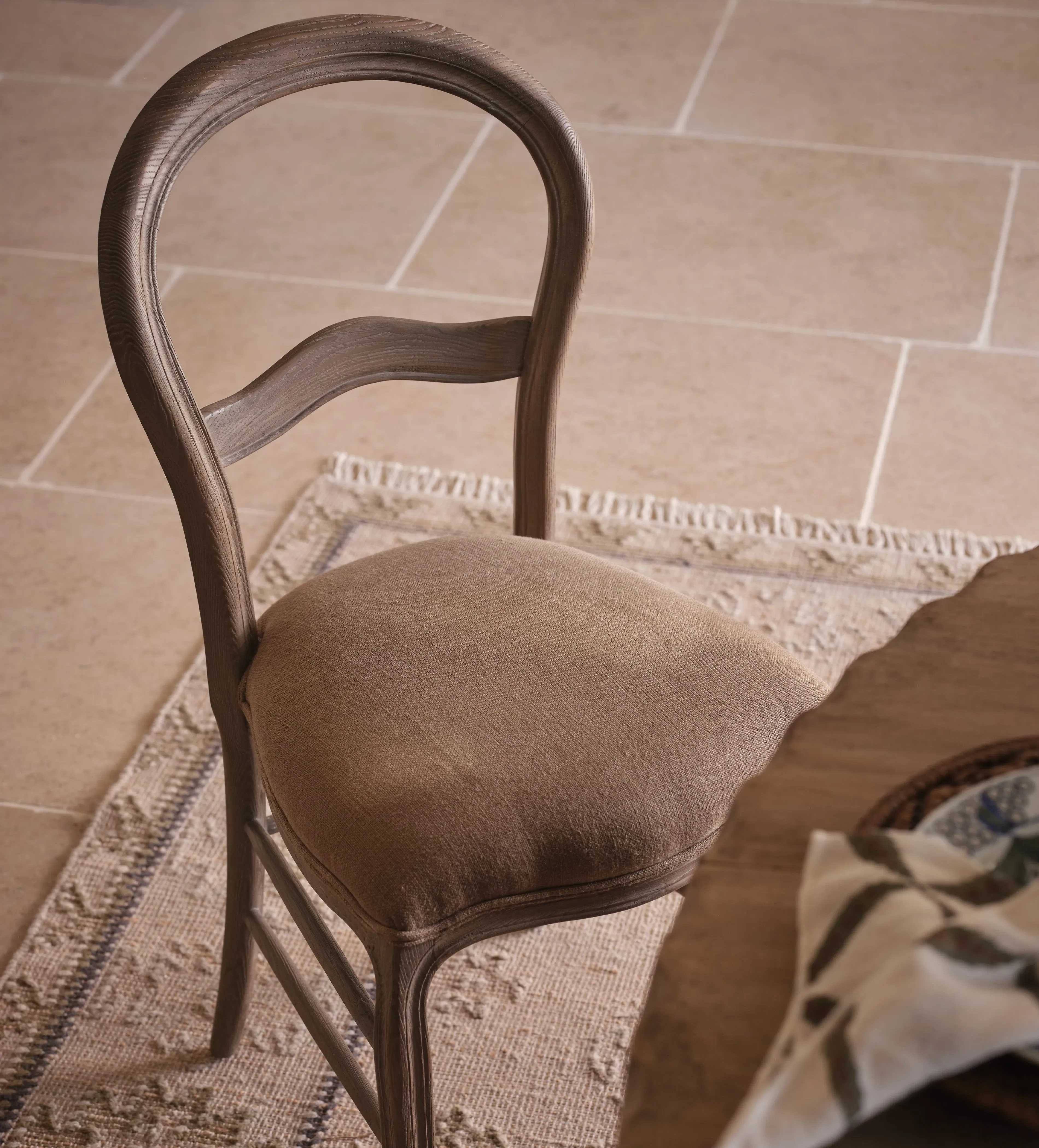 Brinley Dining Chair - Dark Lichen, Linen by OKA
