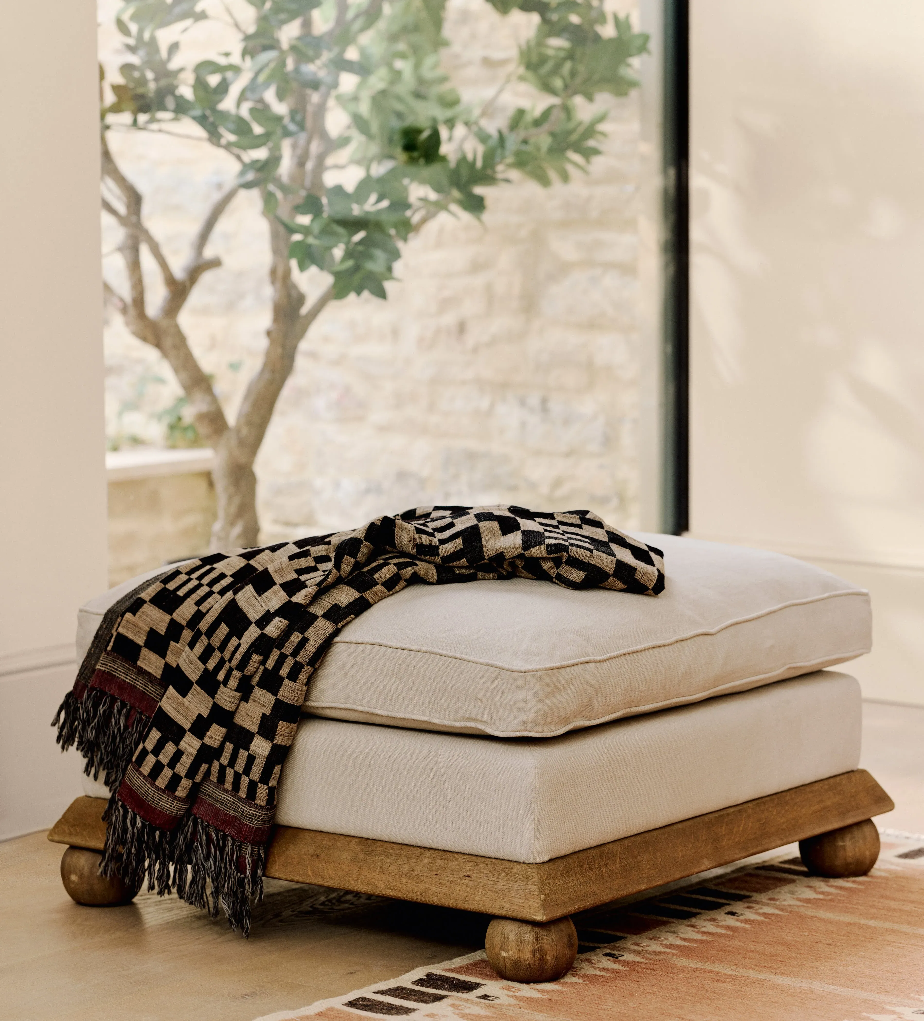 Burghley Ottoman with Storage - Natural Linen product