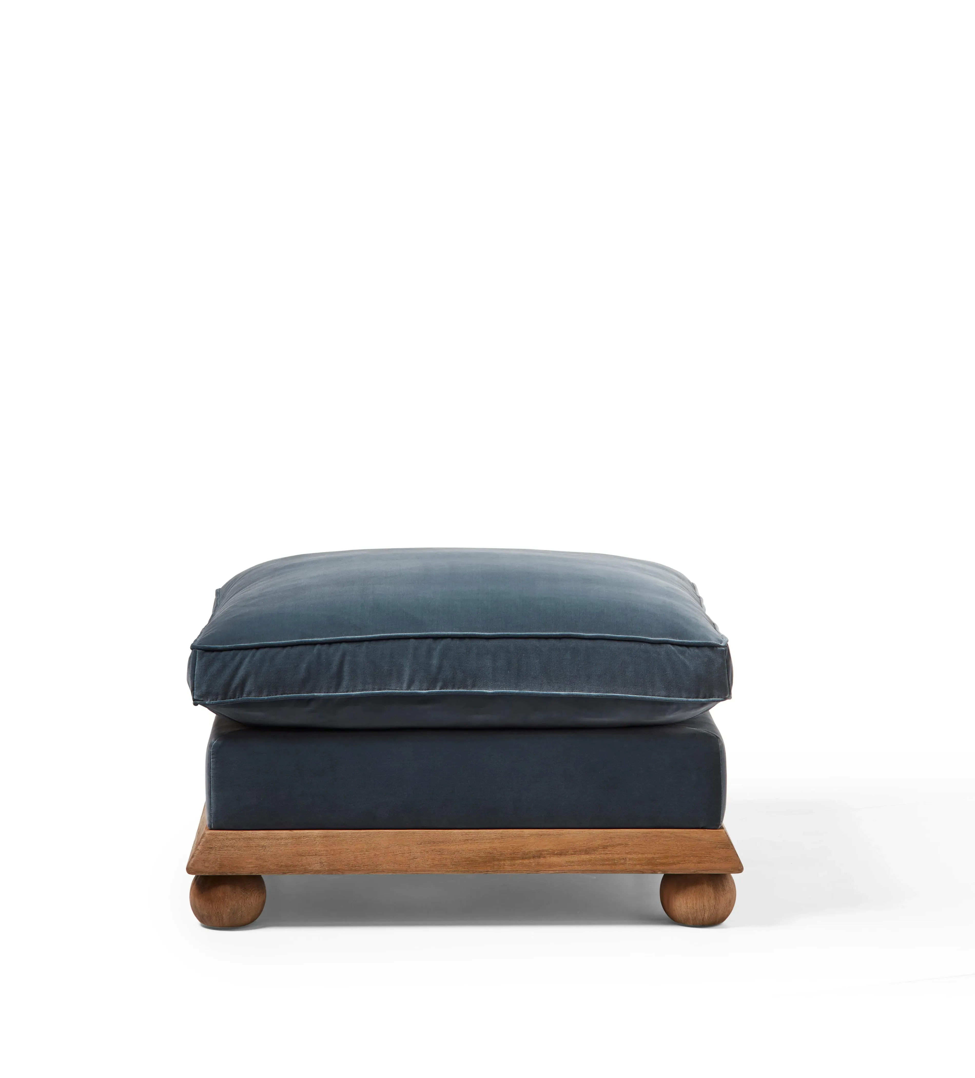 Burghley Velvet Ottoman - Air Force Blue product