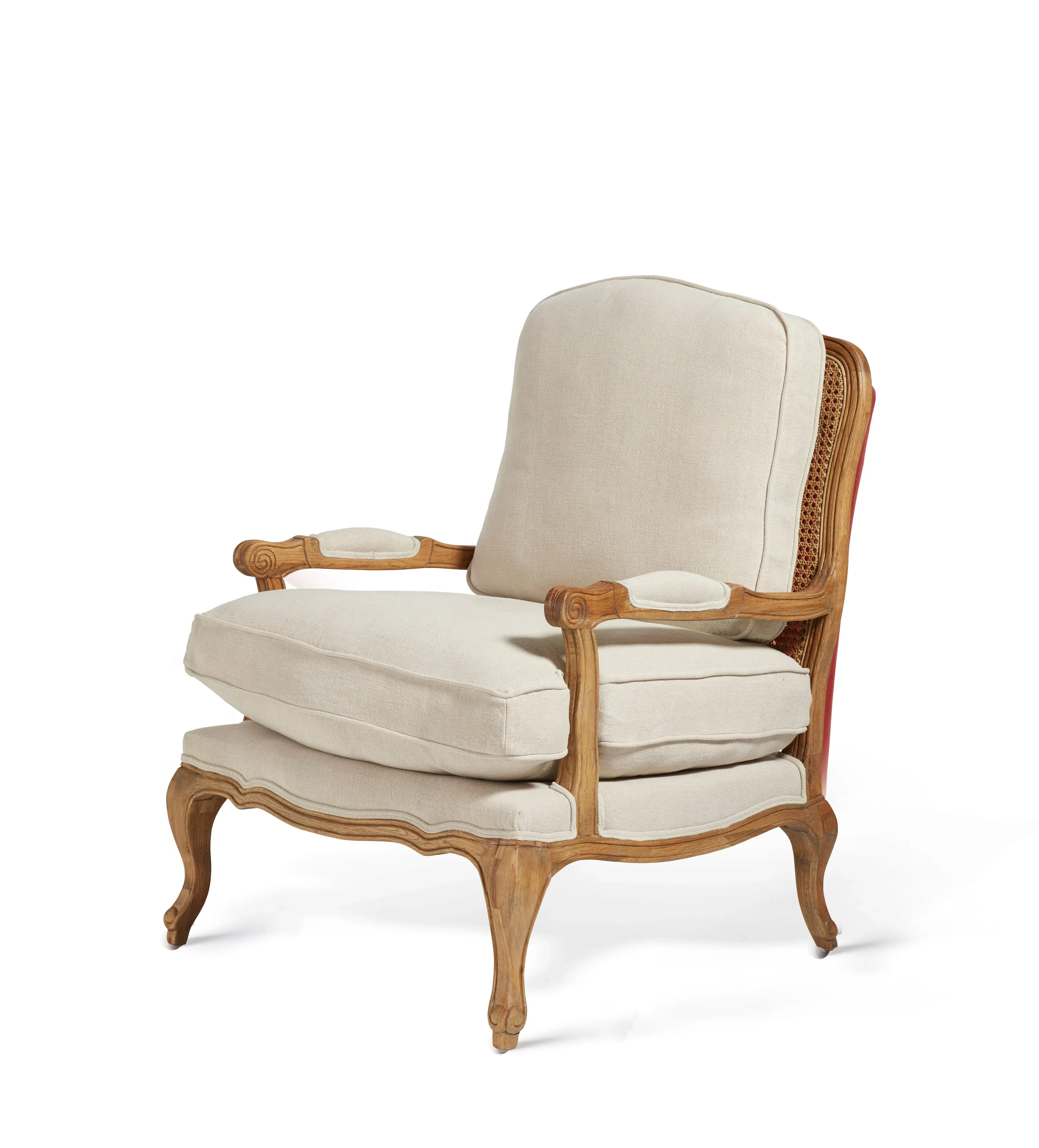 Chantal French-Style Linen Armchair - Natural alternate view