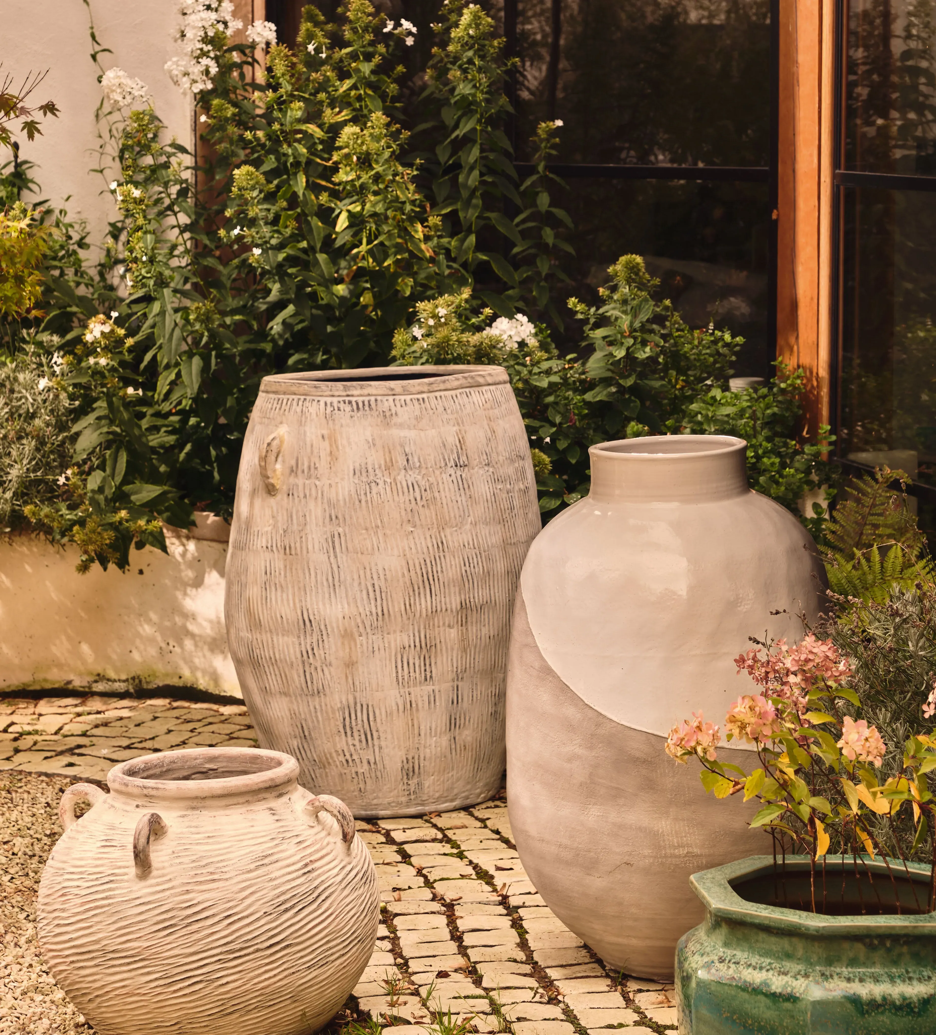 Chasca Tall Planter with Handles - Brushed White product