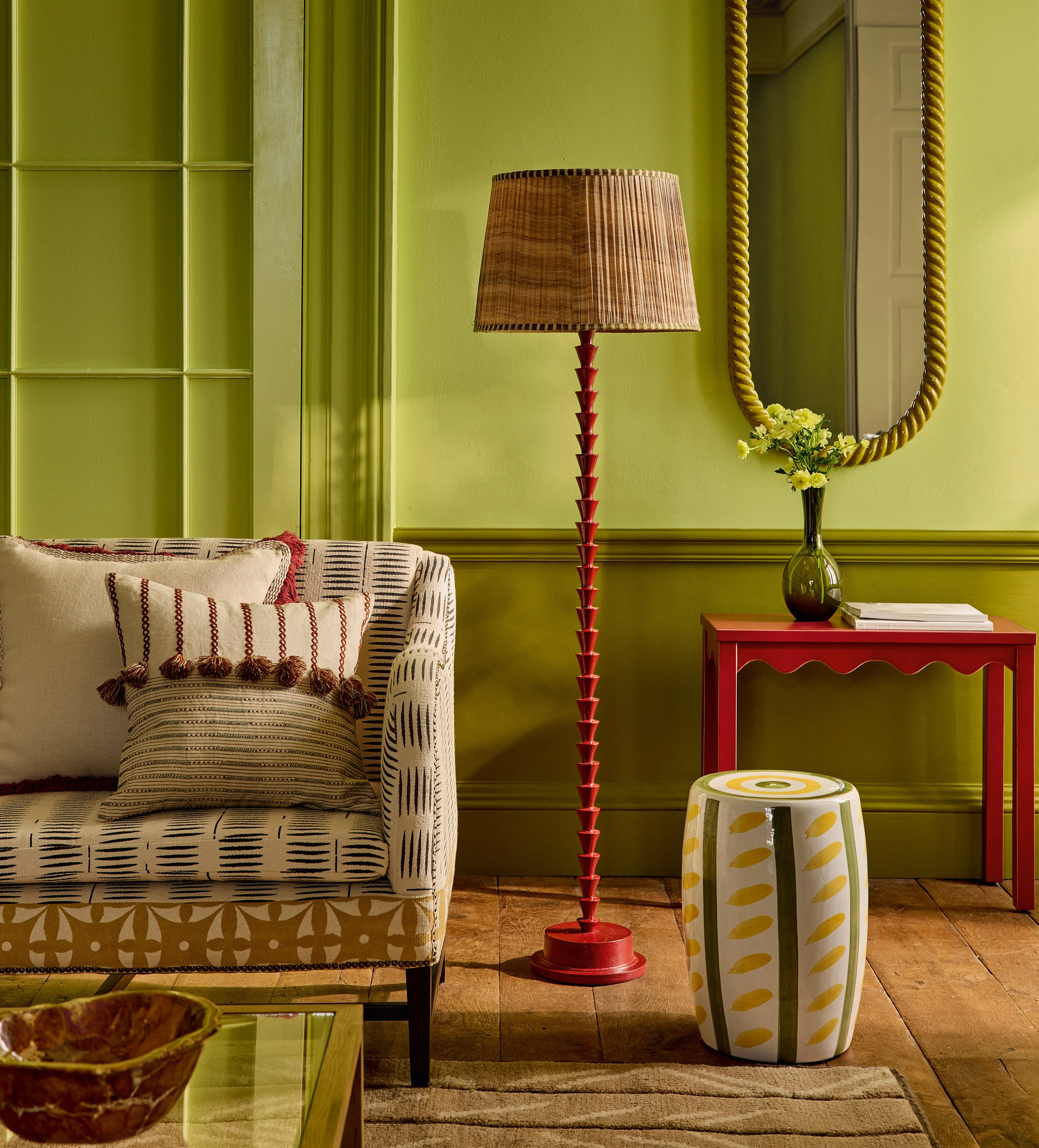 Clara Floor Lamp Base - Dark Red product