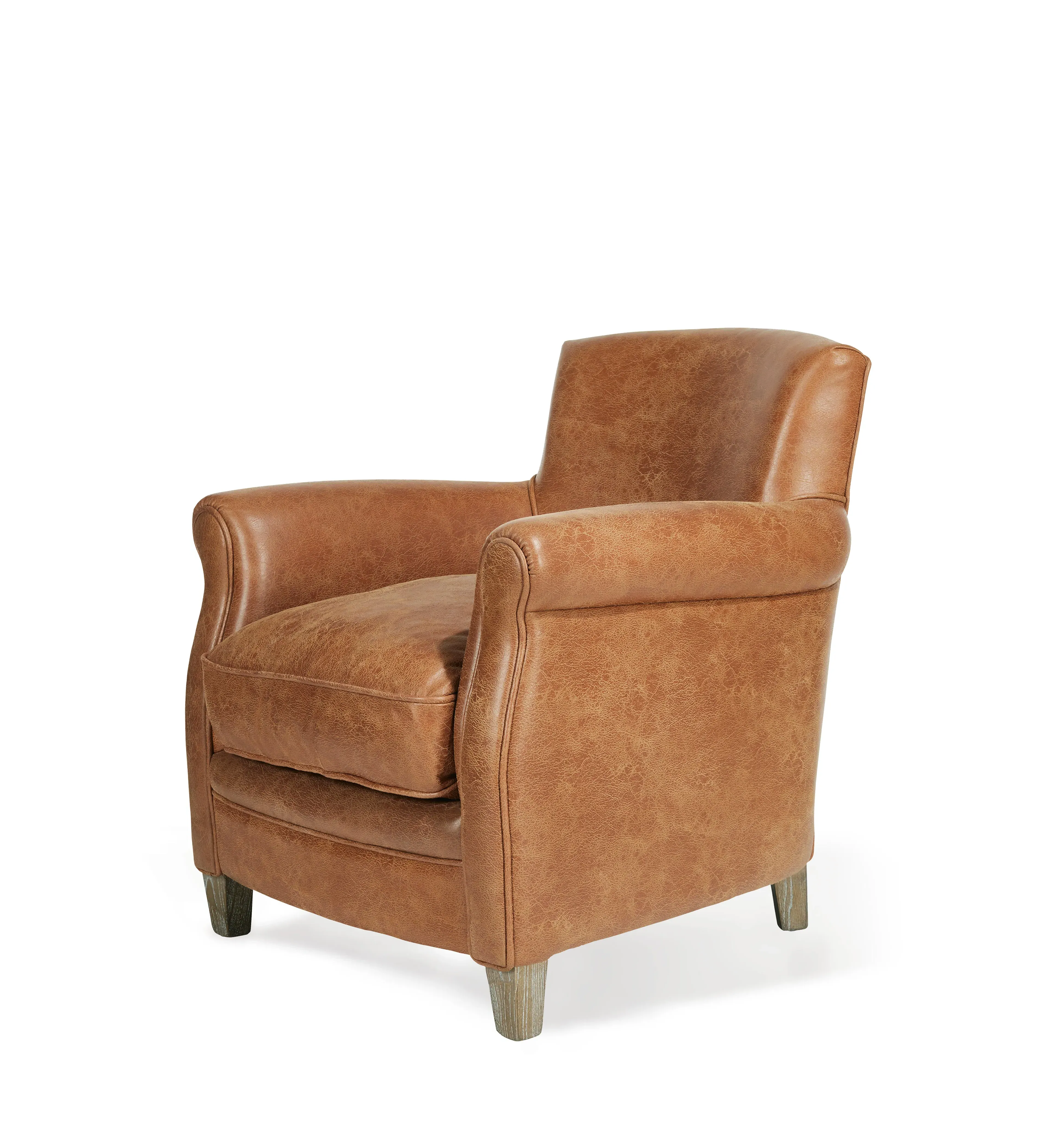 Club Armchair with Studs - Tobacco, Leather alternate view