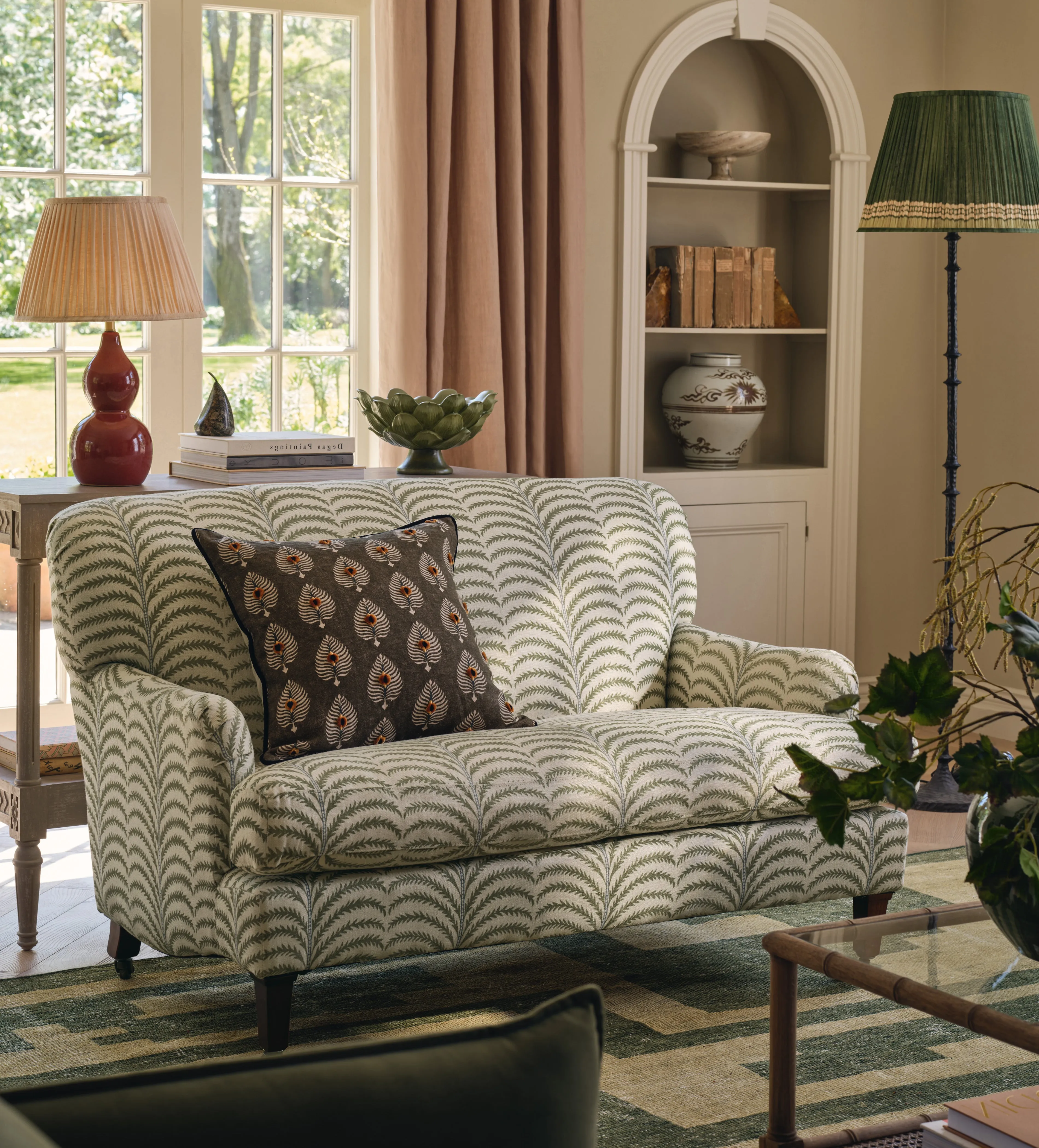 Coleridge Areca 2-Seater Sofa - Spruce/White, Linen product
