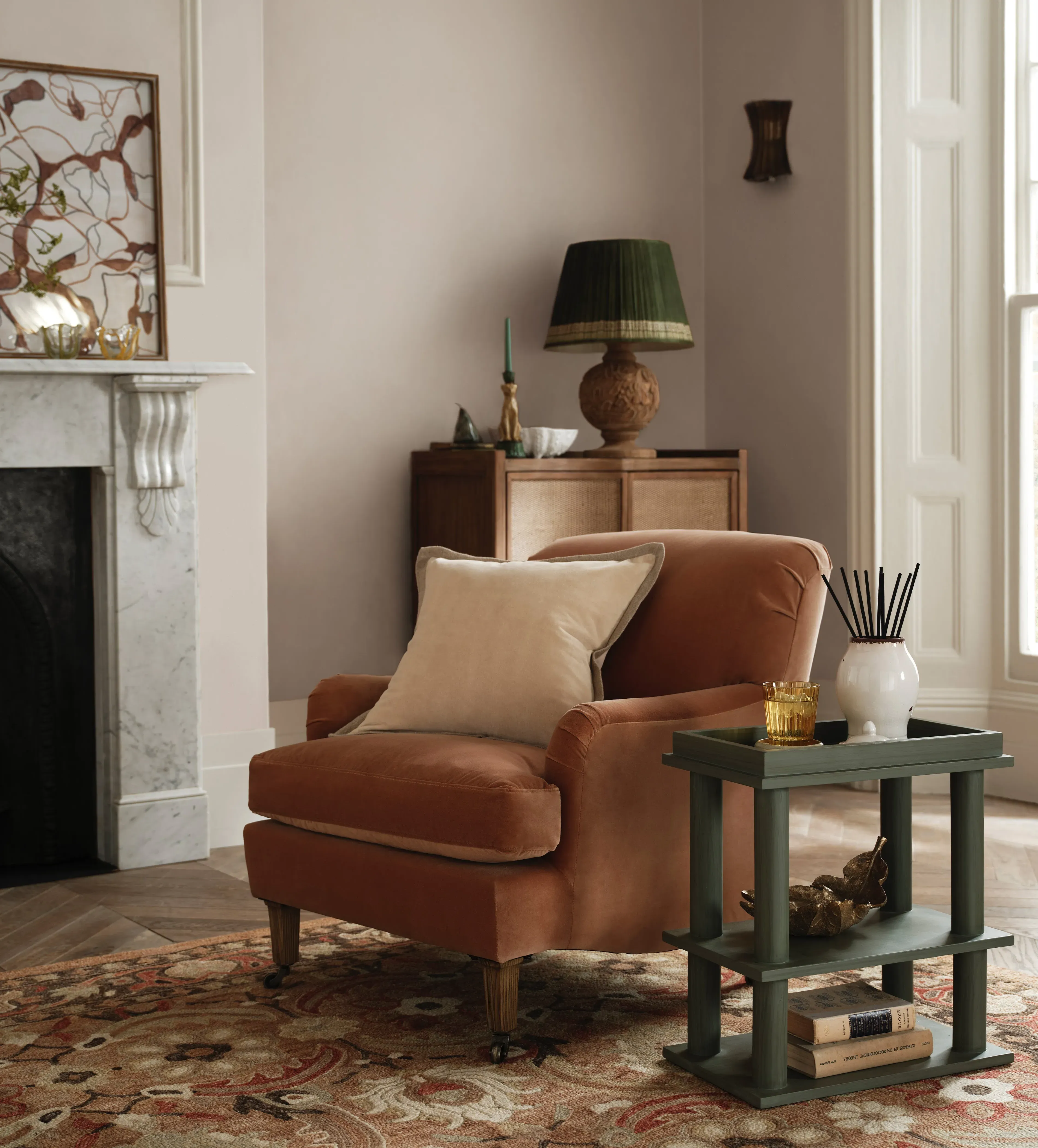 Coleridge Velvet Armchair - Apricot product