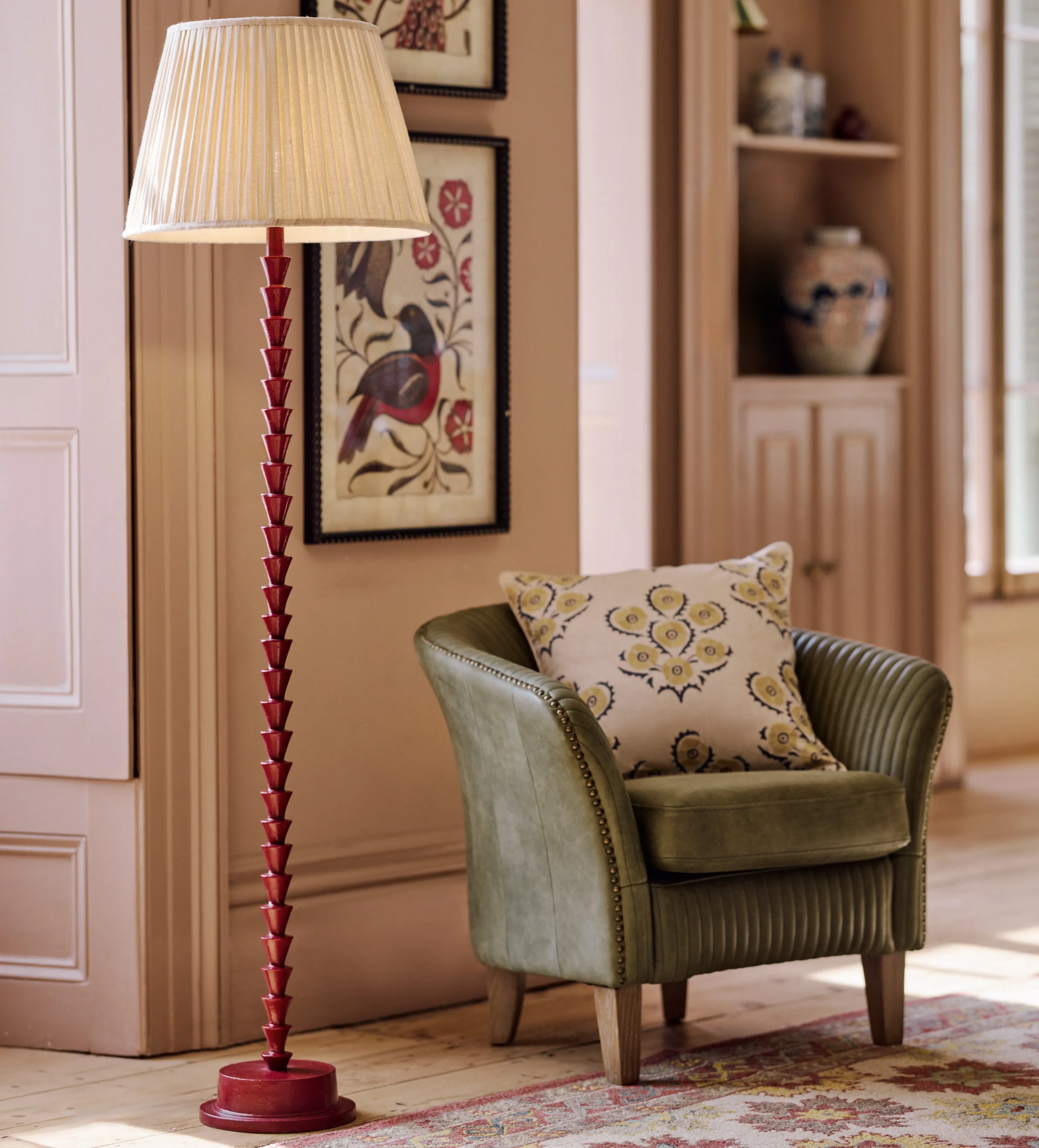 Crosby Tub Armchair with Stud Detailing - Spruce, Leather product