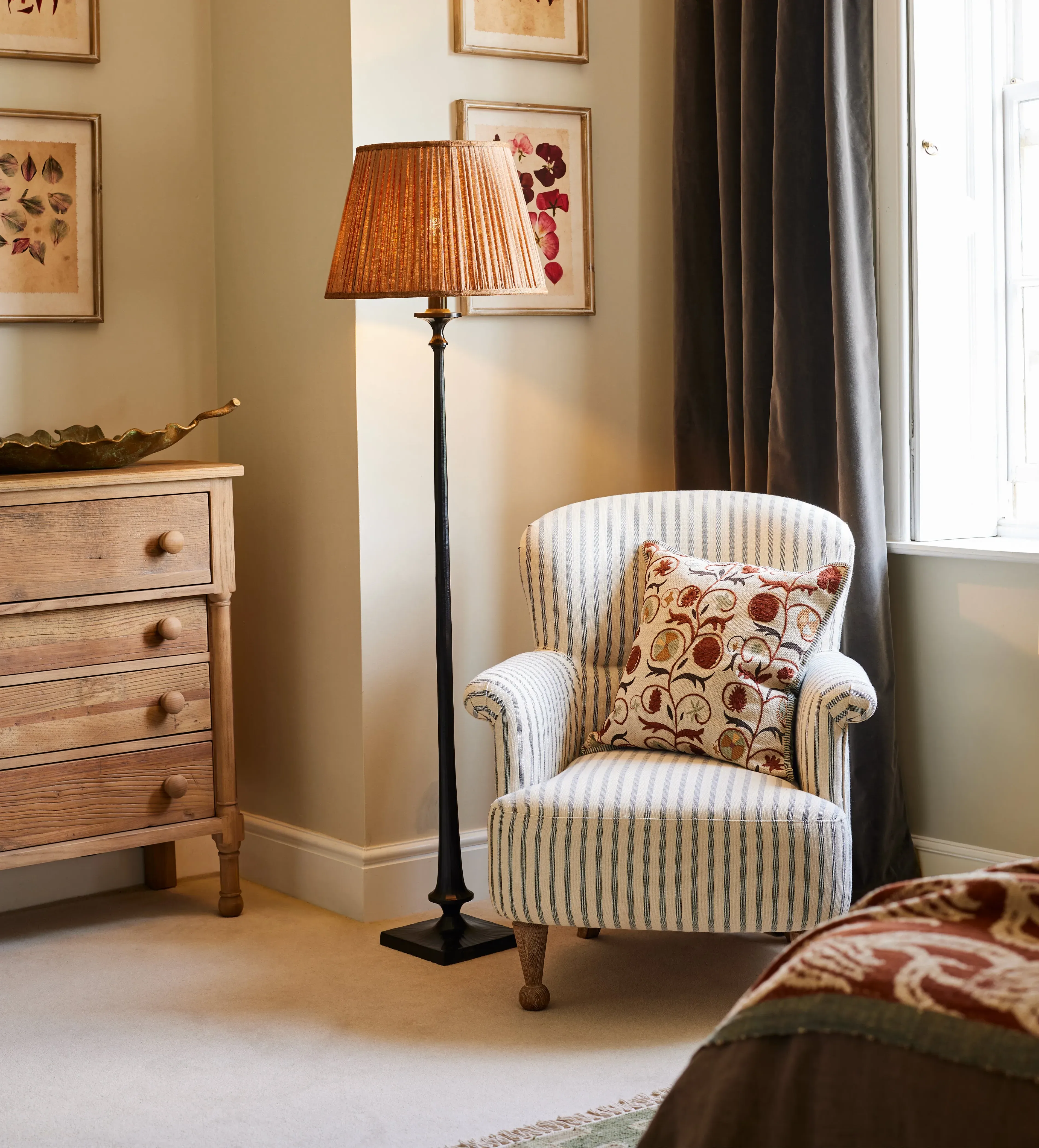 Evangeline Linen Armchair - Sapphire product