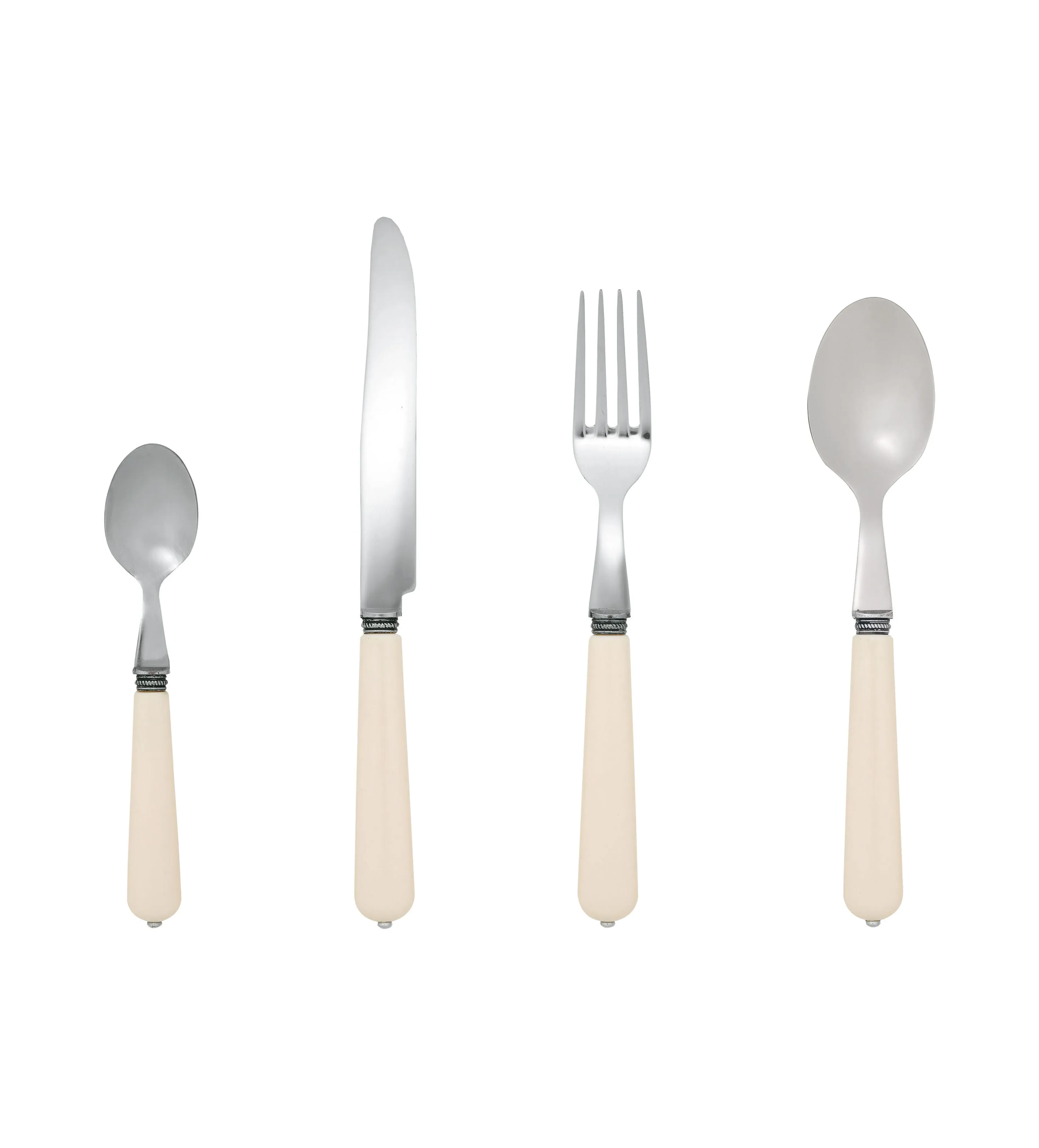 Cutlery Set of 4 - Ivory by OKA, alternate view