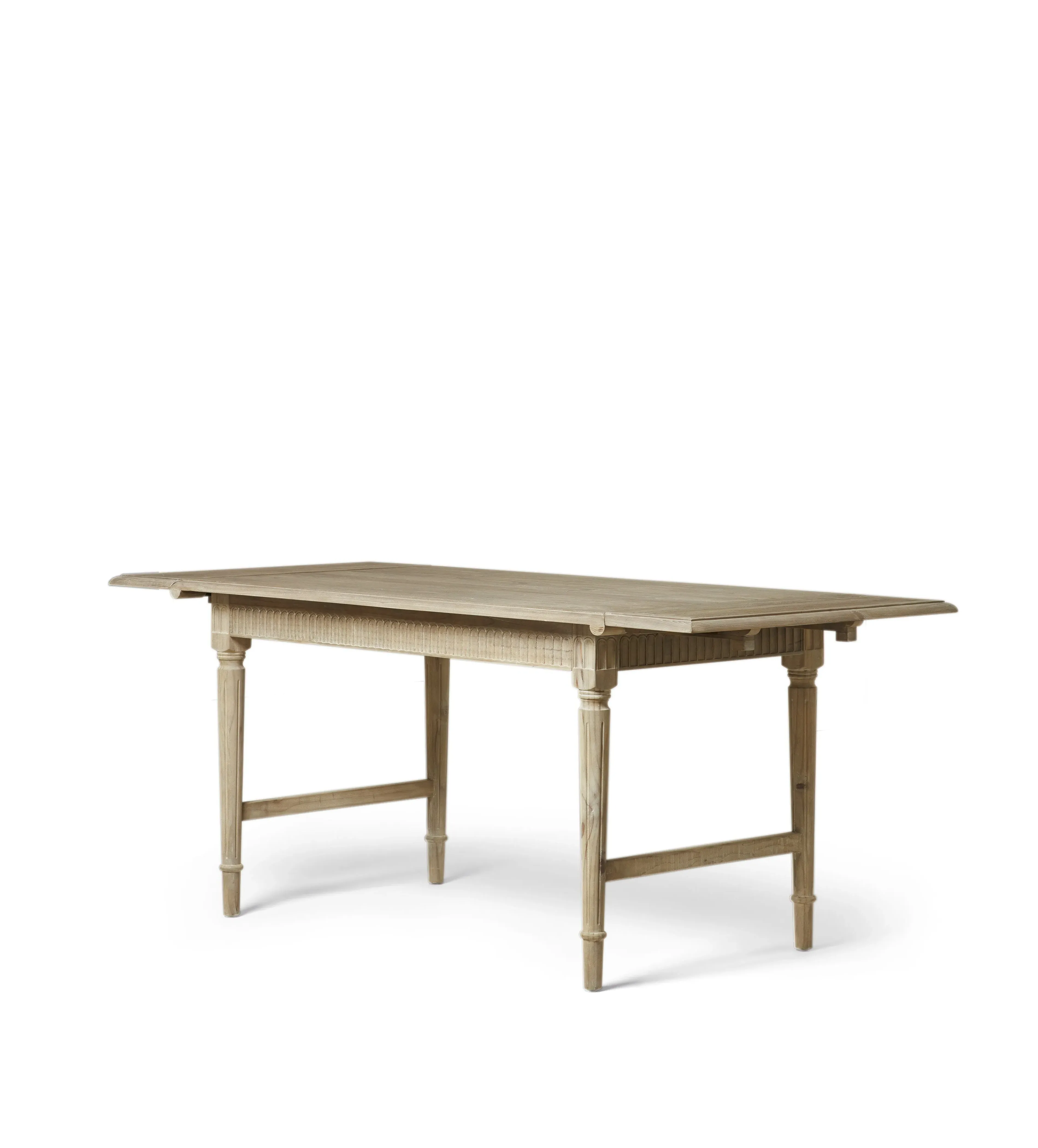 Cythera Extendable Dining Table - Distressed Grey, Pine by OKA, image 2
