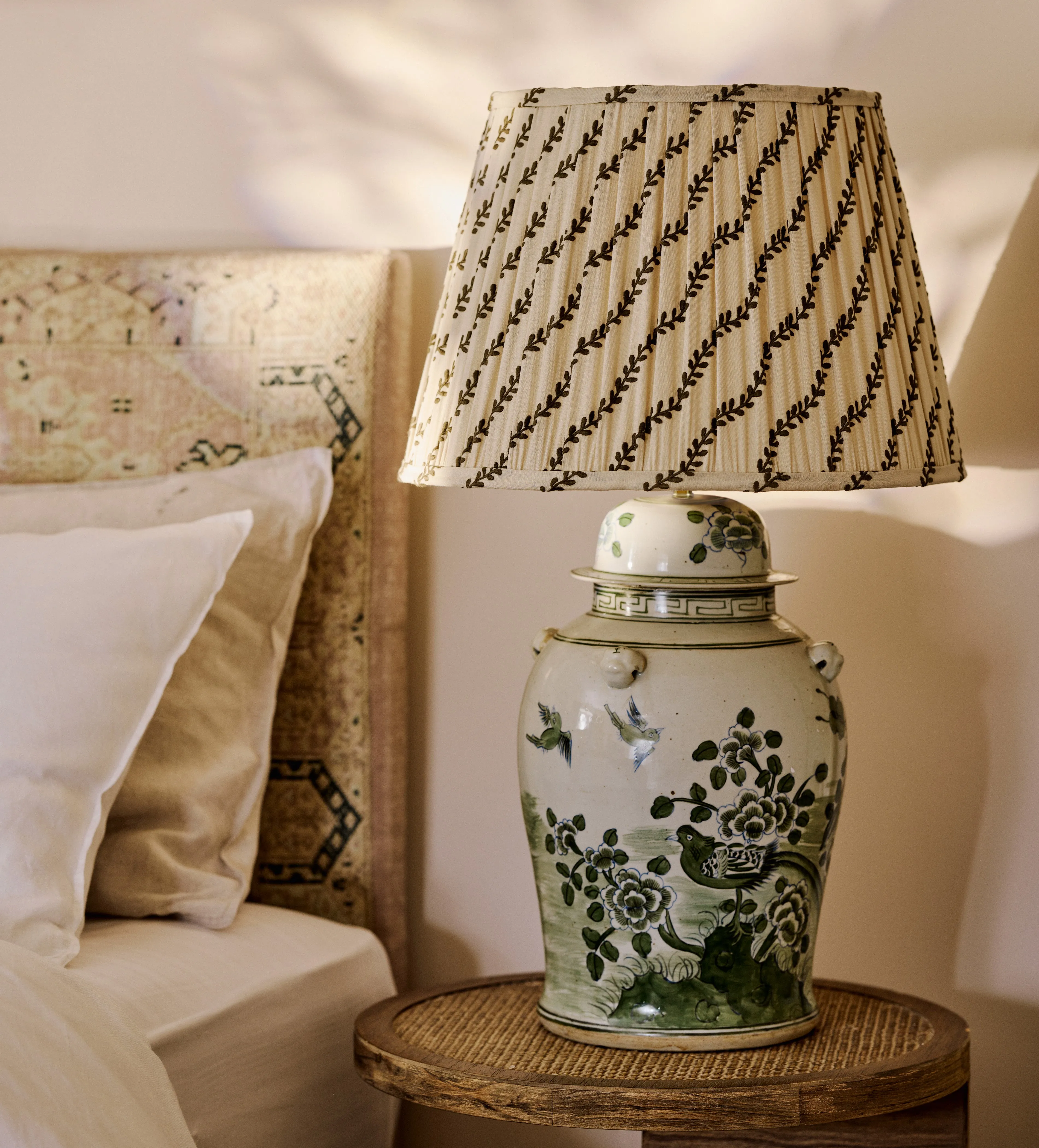 Delen Leaf 45cm Drum Lampshade - Spruce product