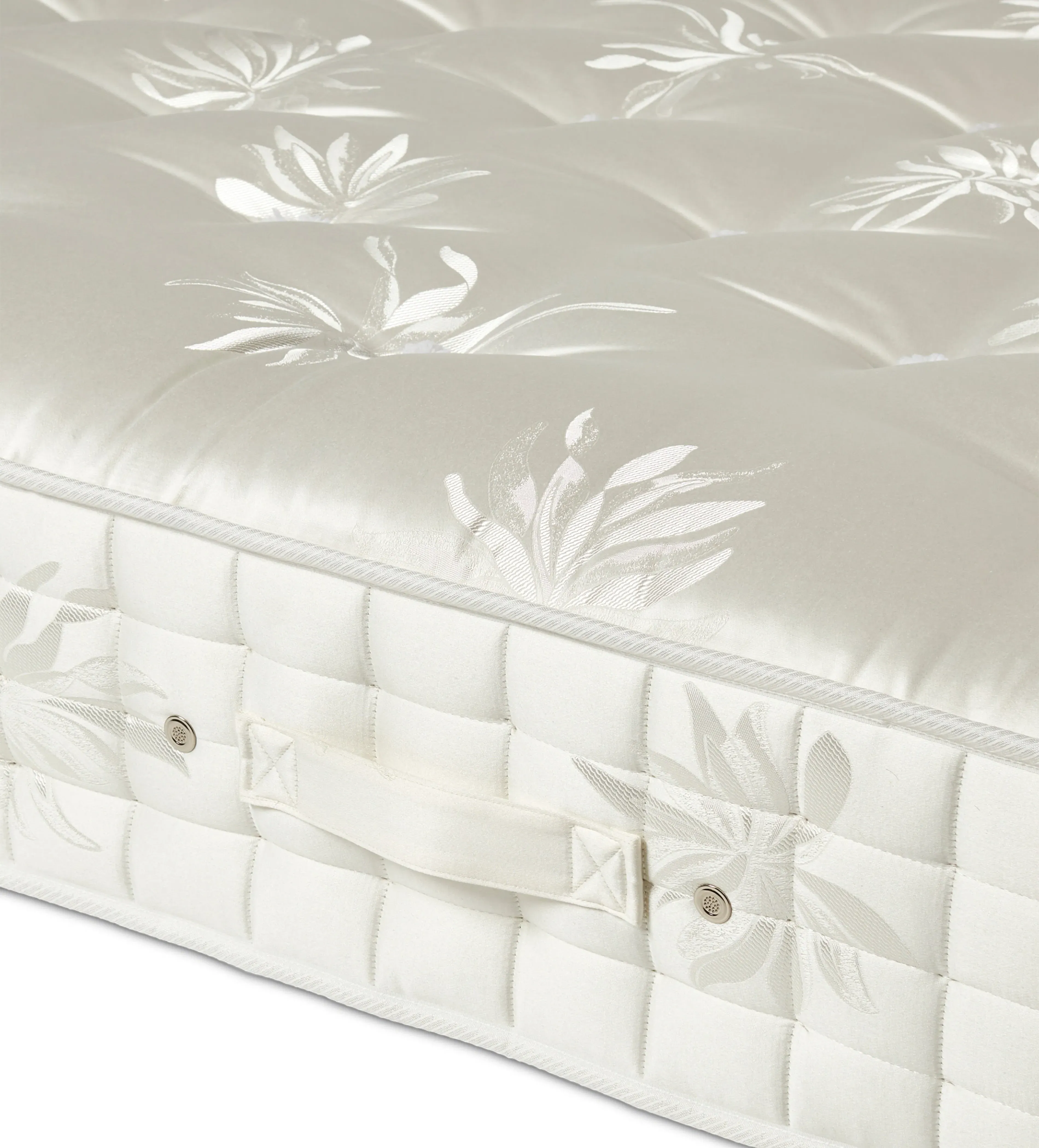 Deluxe King Size Pocket Sprung Mattress - White, Damask product