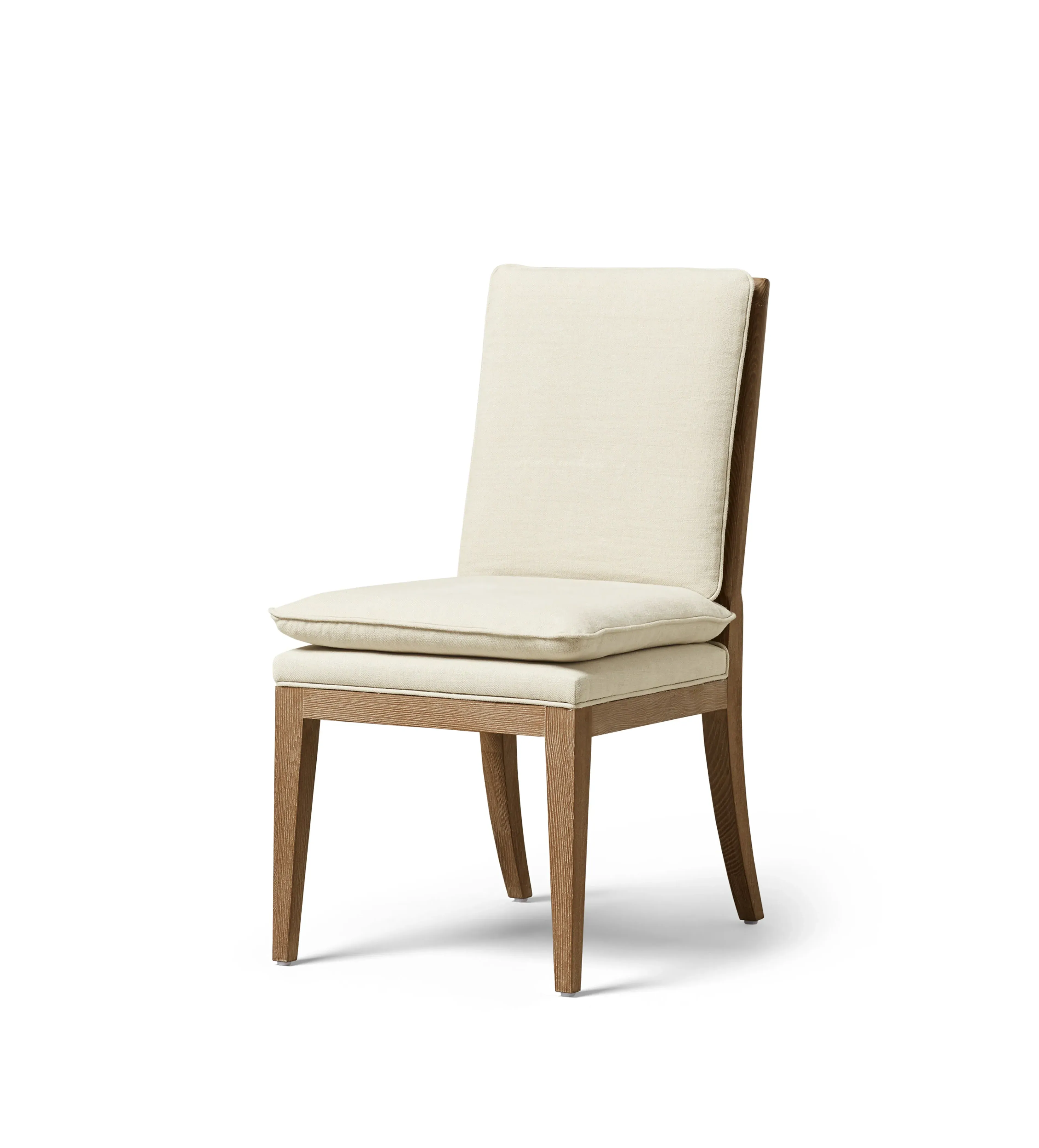 Dining Chair with Arms - Natural, Linen by OKA, alternate view