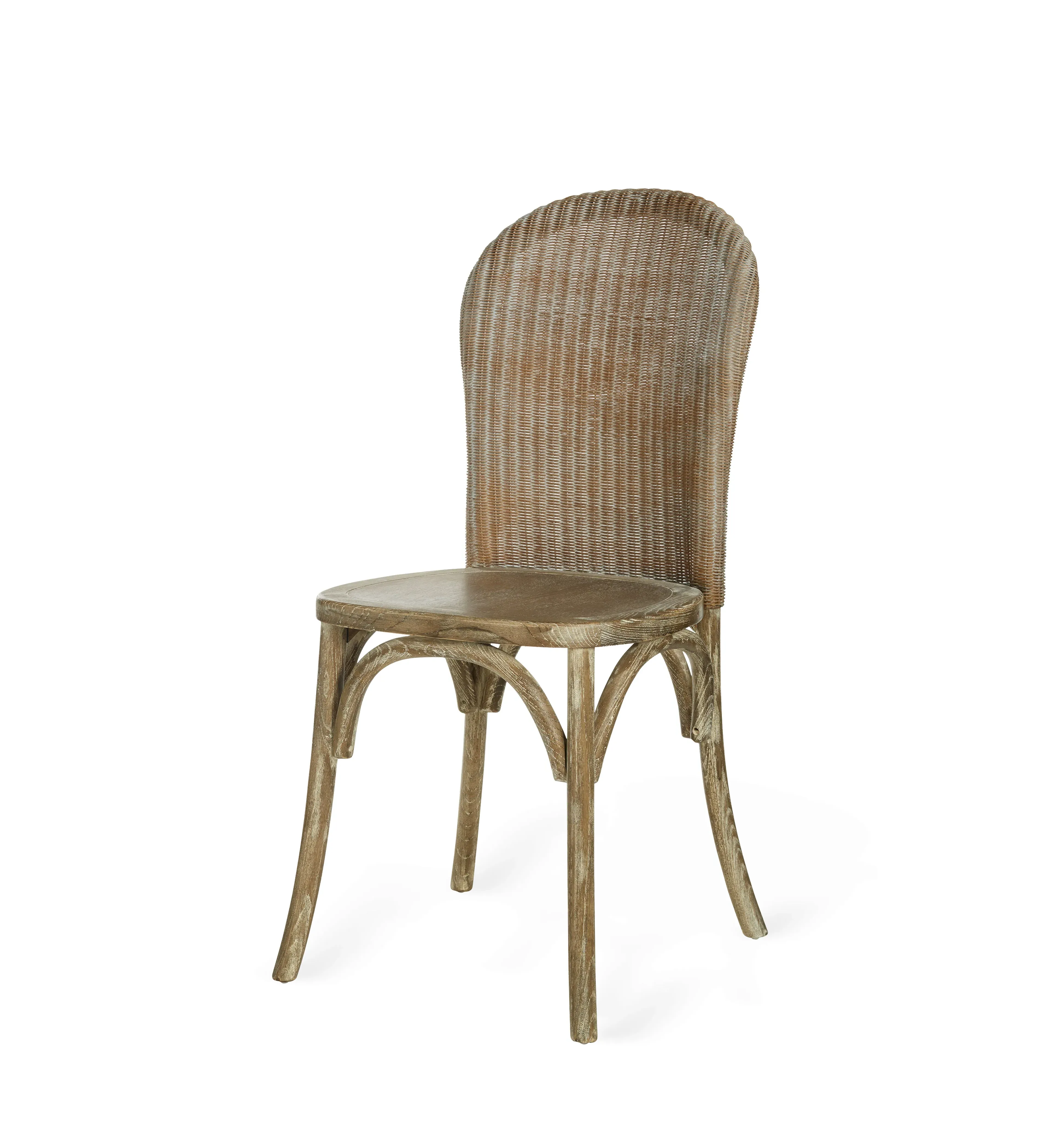 Dining Chair with Caned Back - Natural, Elm Wood by OKA, alternate view
