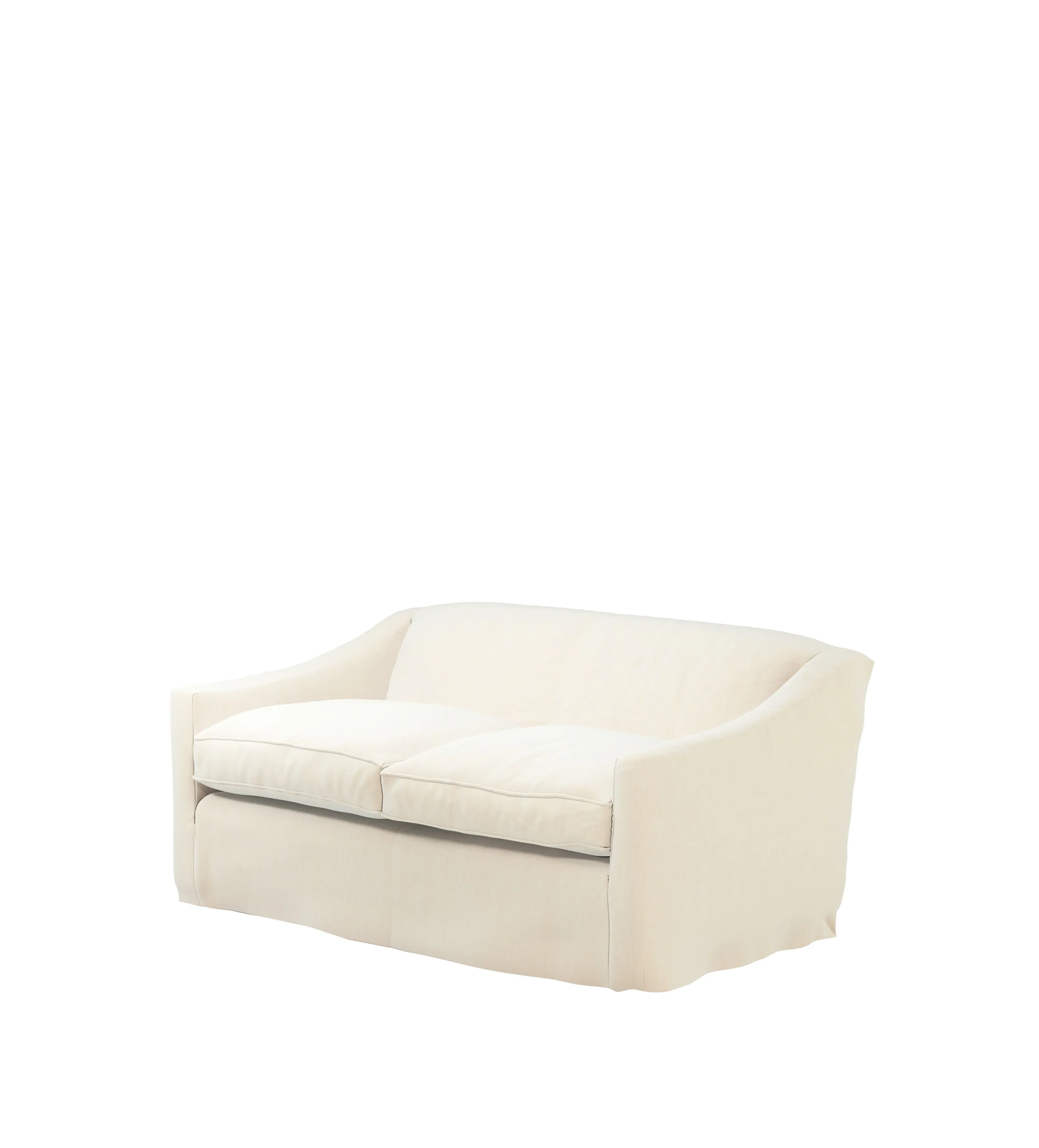 Egerton 2-Seater Sofa Loose Cover - Dyed Oyster, Stonewash Linen alternate view