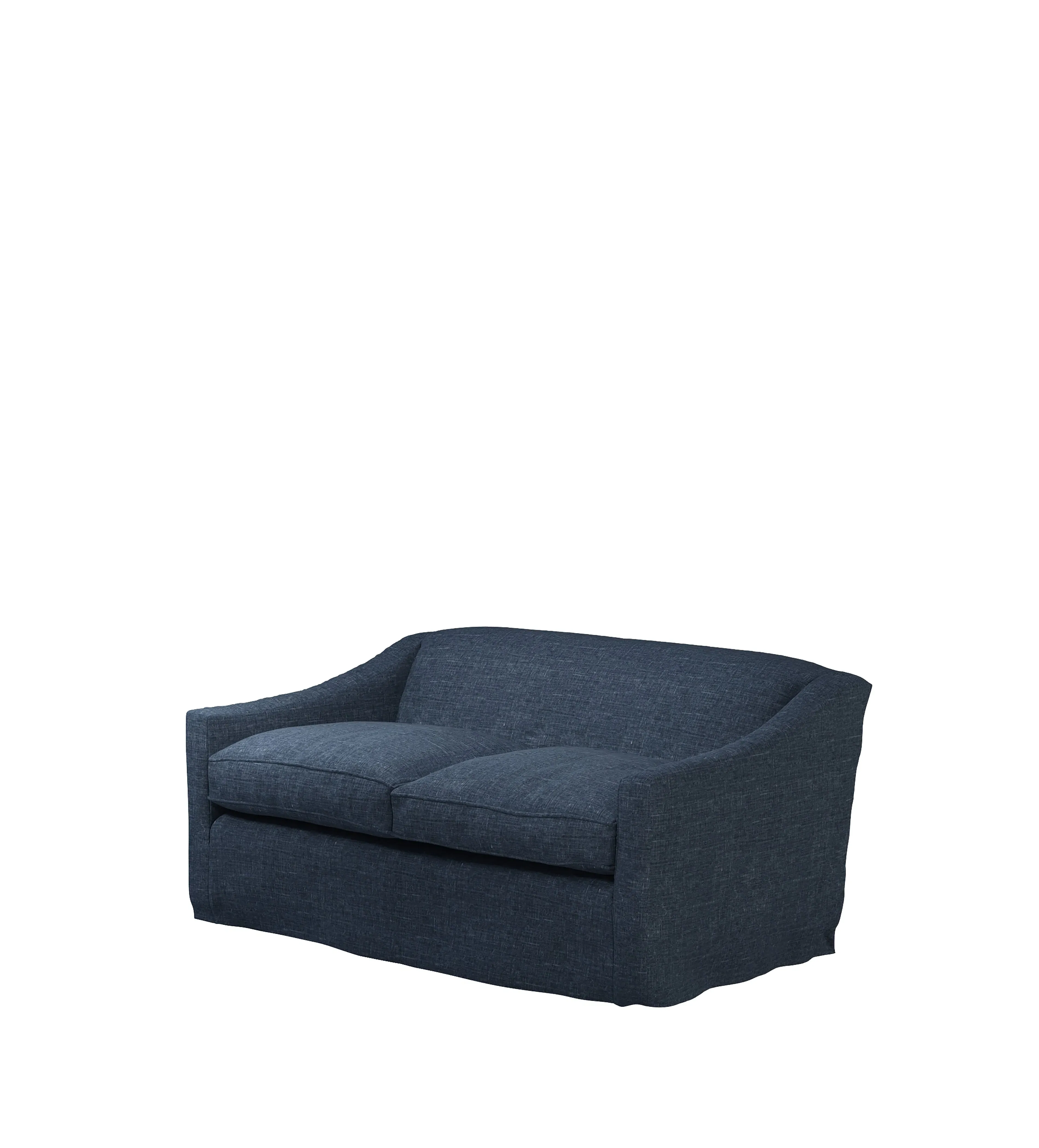 Egerton 2-Seater Sofa Loose Cover - Midnight Blue, Laundered Linen alternate view