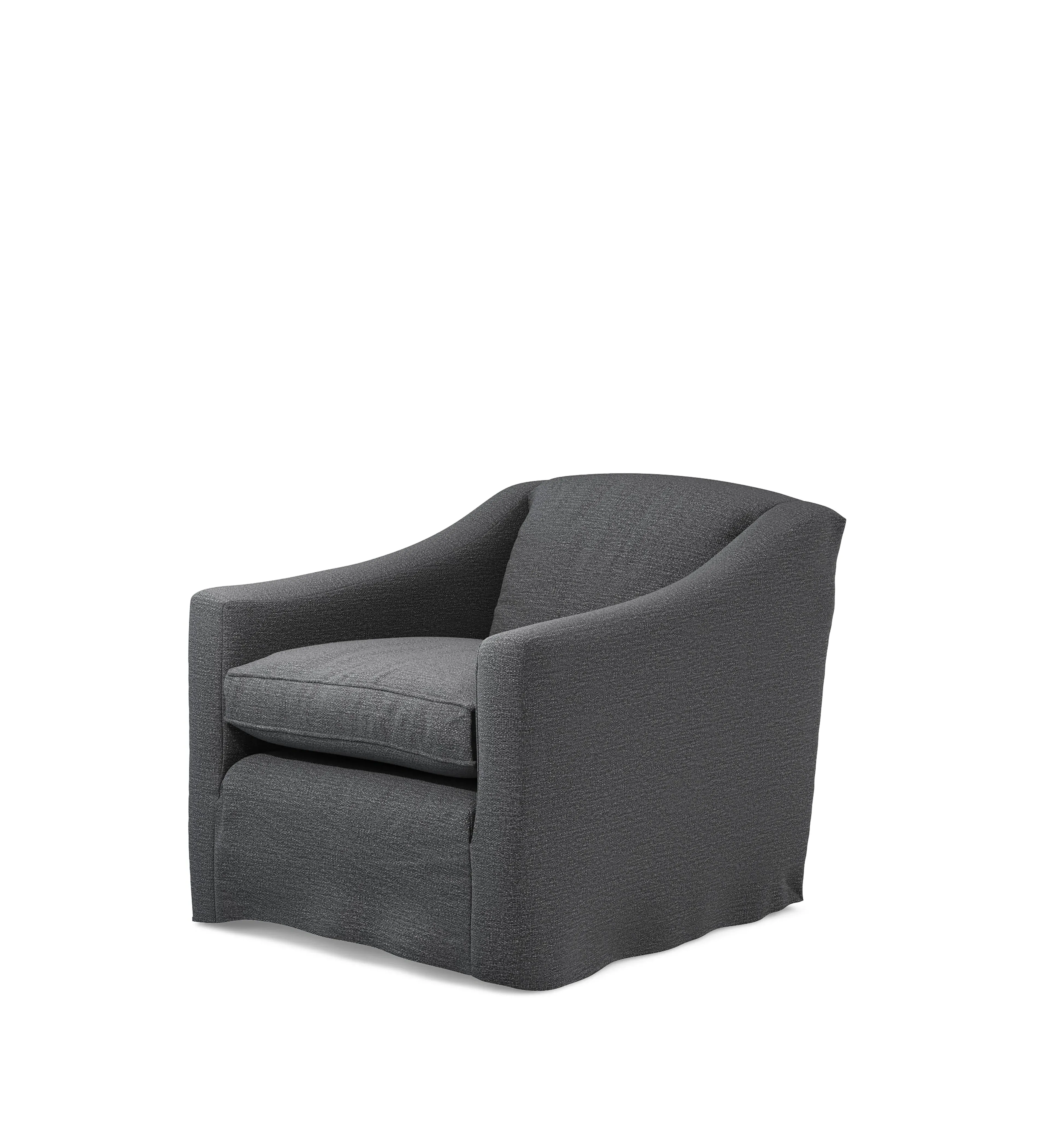 Egerton Armchair Loose Cover - Anthracite, Clever Linen by OKA, image 2