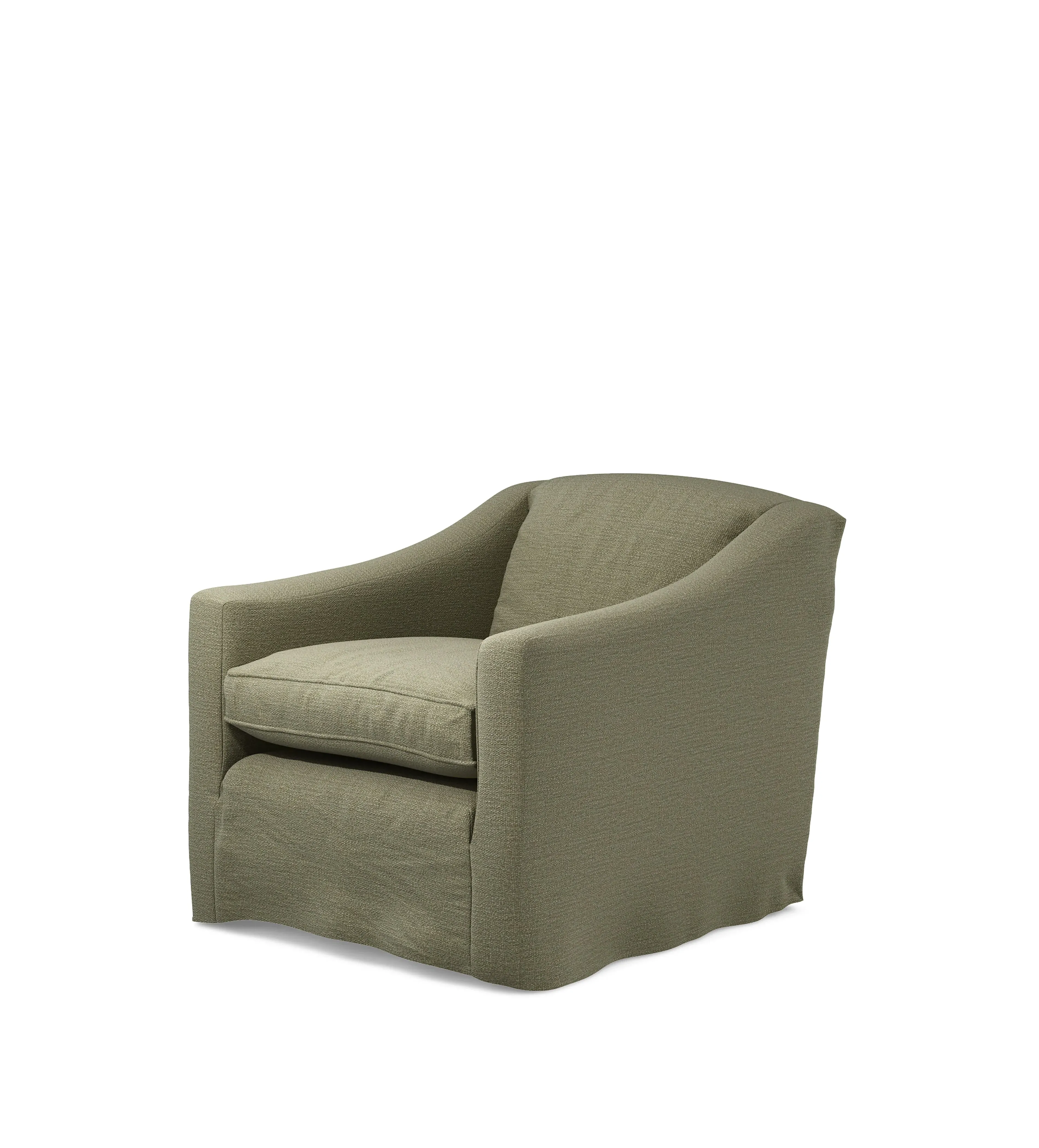 Egerton Armchair Loose Cover - Dune Green, Clever Linen by OKA, alternate view