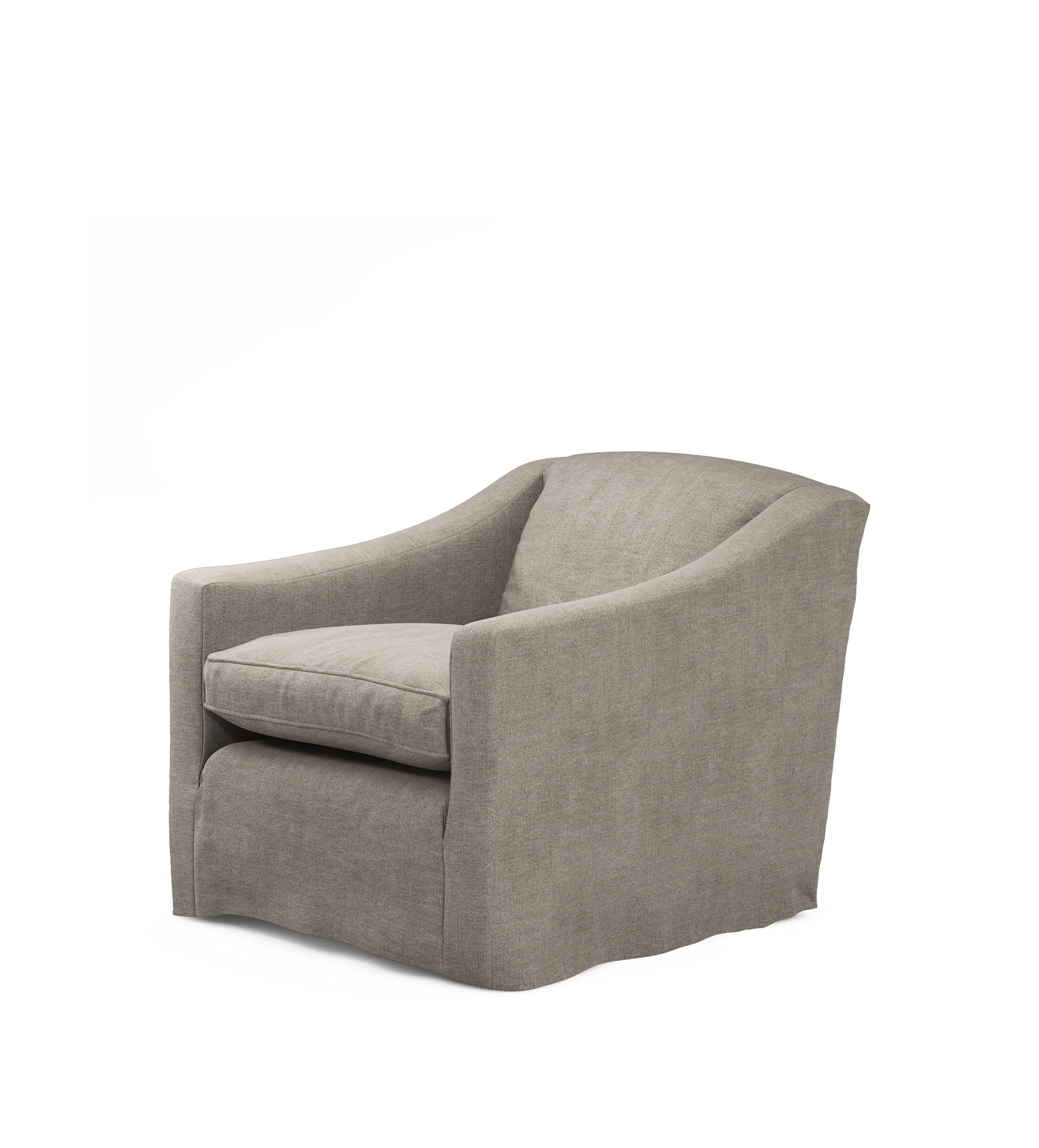 Egerton Armchair Loose Cover - Dyed Flax, Stonewash Linen by OKA, image 2