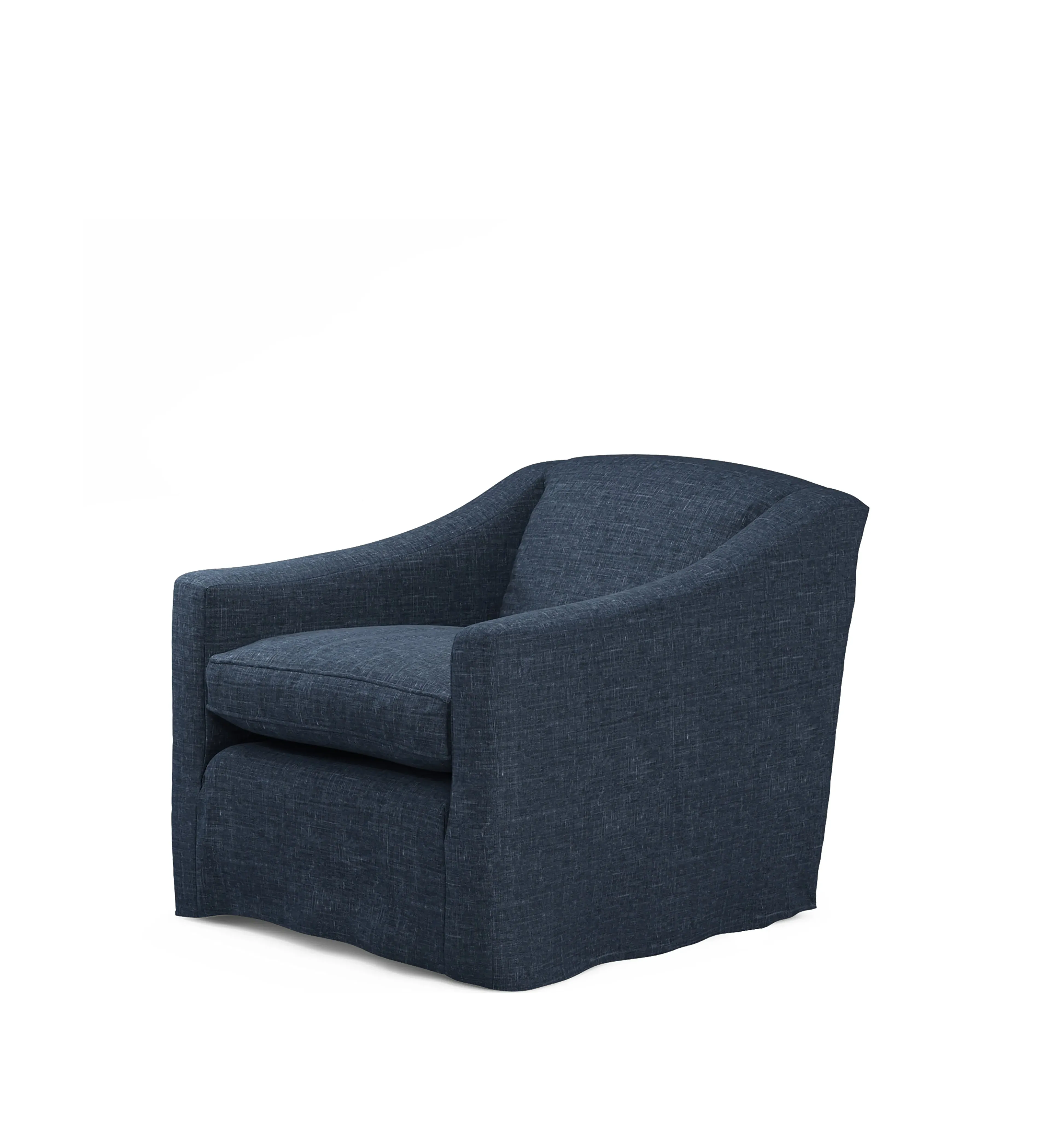 Egerton Armchair Loose Cover - Midnight Blue, Laundered Linen alternate view