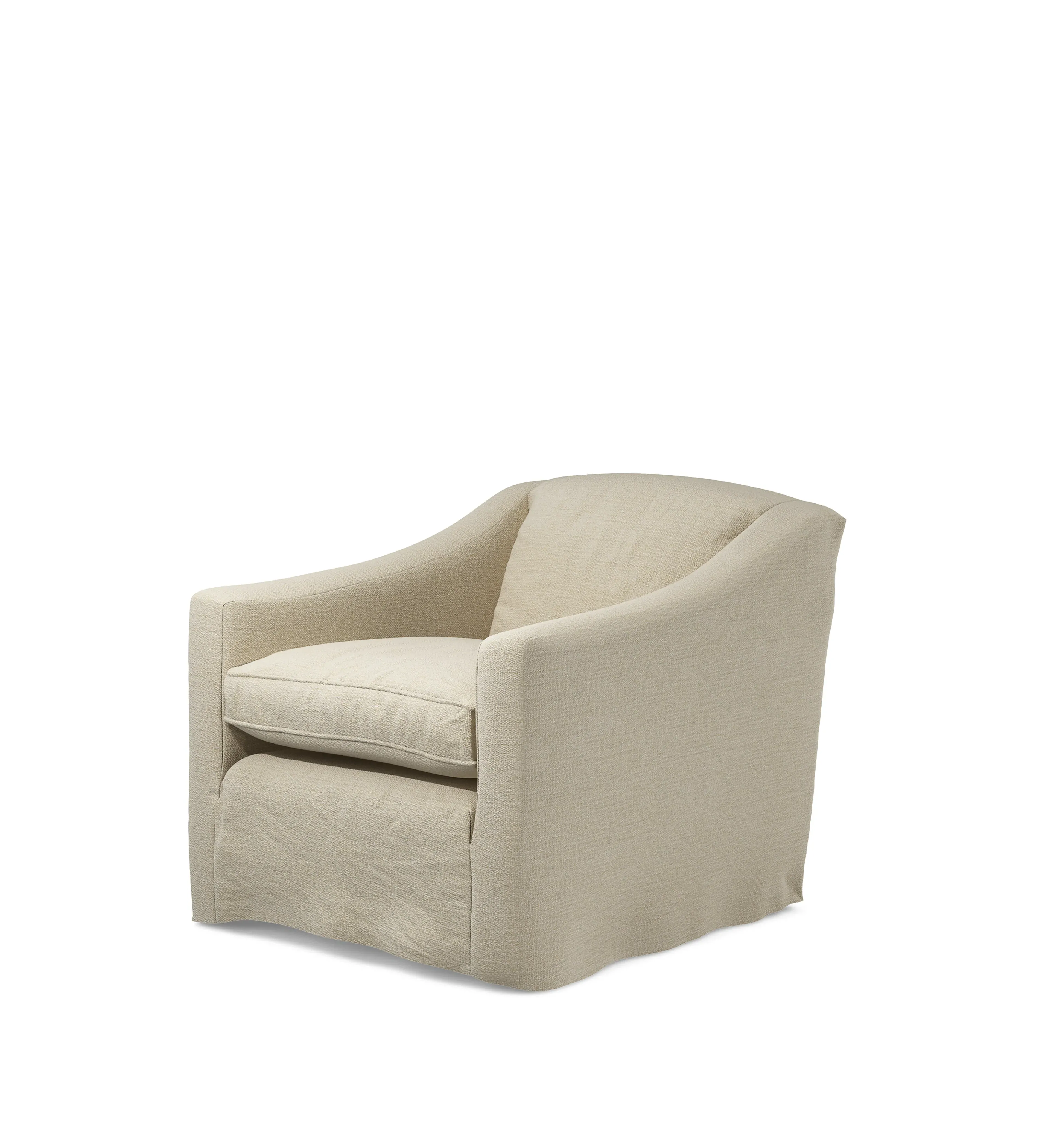 Egerton Clever Linen Loose Cover for Armchair - Dove by OKA, alternate view
